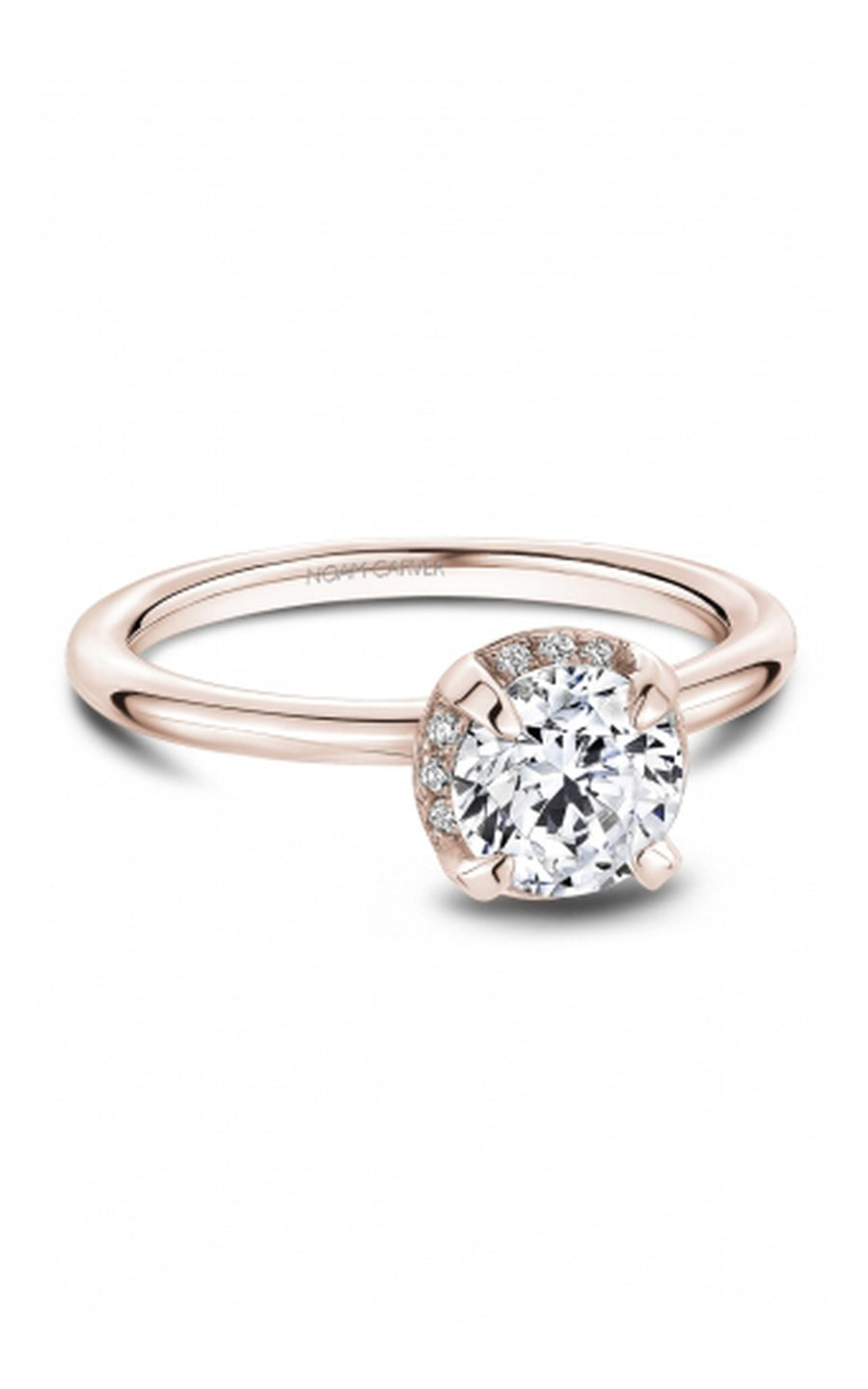 Noam Carver B520 01RA Diamond Engagement Ring for Women - 14K White Gold Bridal Wedding Band, Perfect for Proposals, Anniversaries & Special Occasions