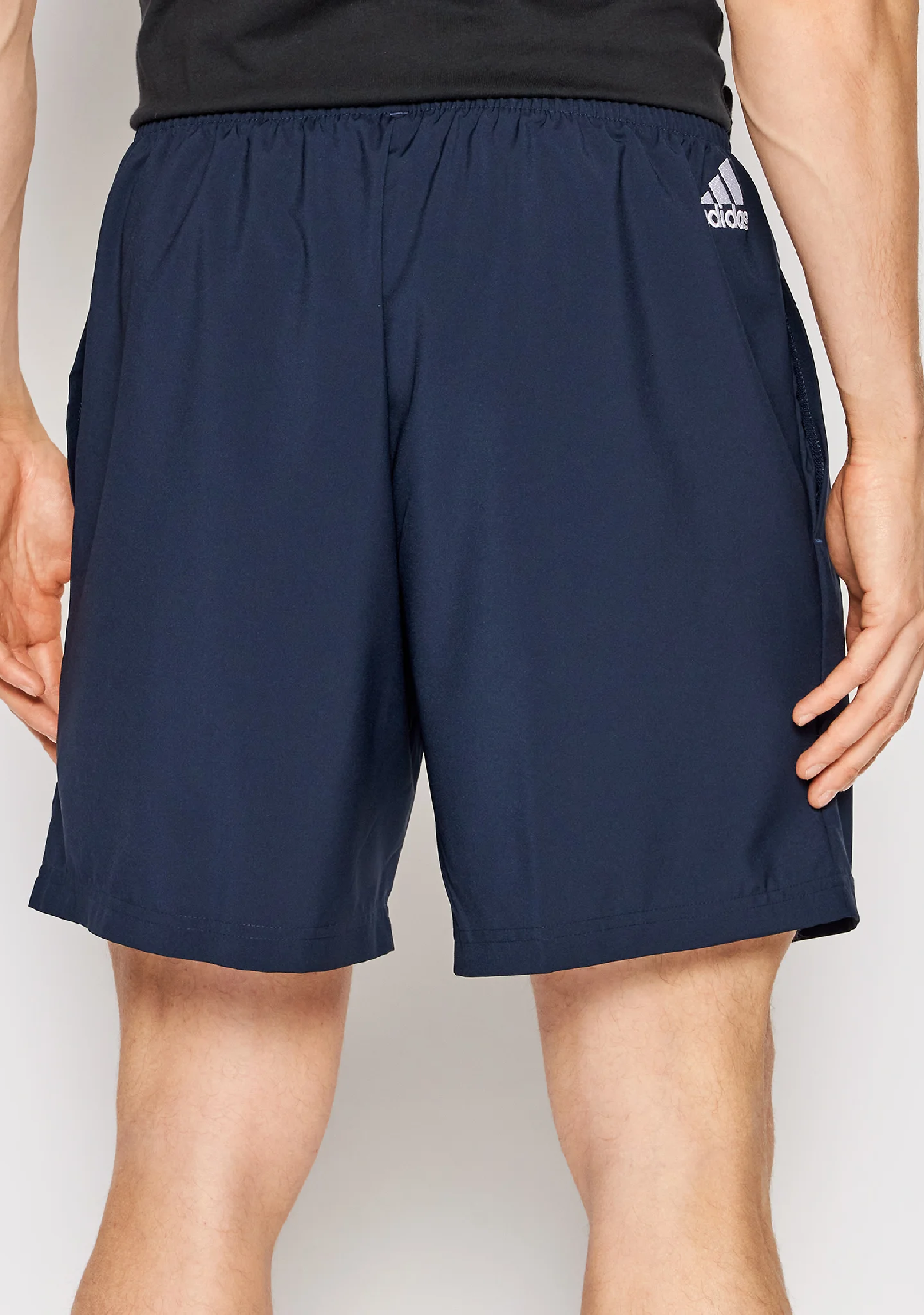 Adidas Men's Linear Logo Chelsea Shorts - Navy Blue Athletic Shorts for Running, Gym & Casual Wear