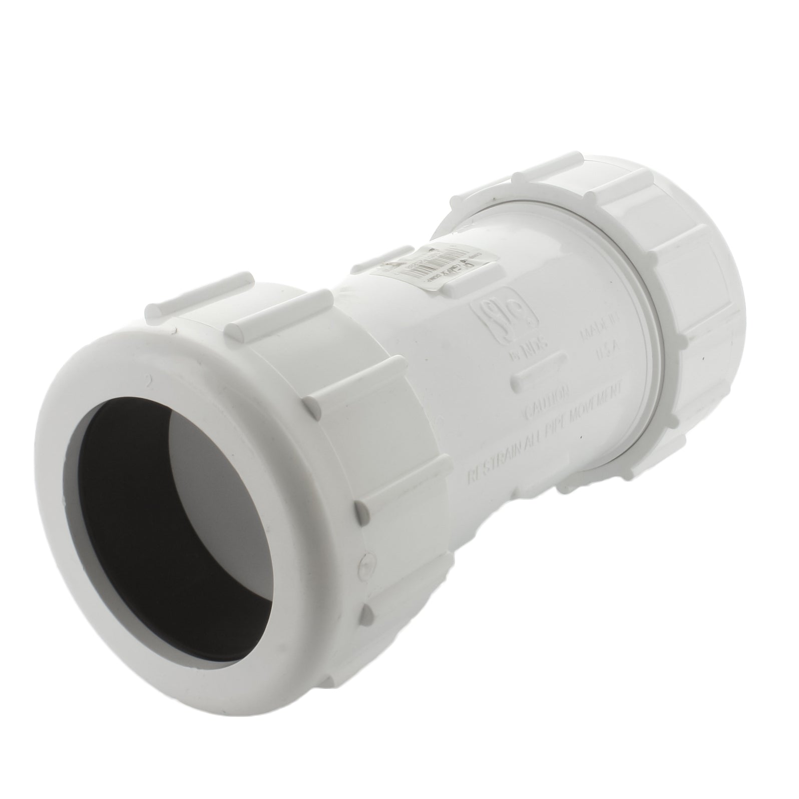 2-1/2 Inch PVC Compression Coupling for Plumbing & Irrigation - Heavy Duty PVC Pipe Fitting for Water Supply, Drainage & Pool Systems