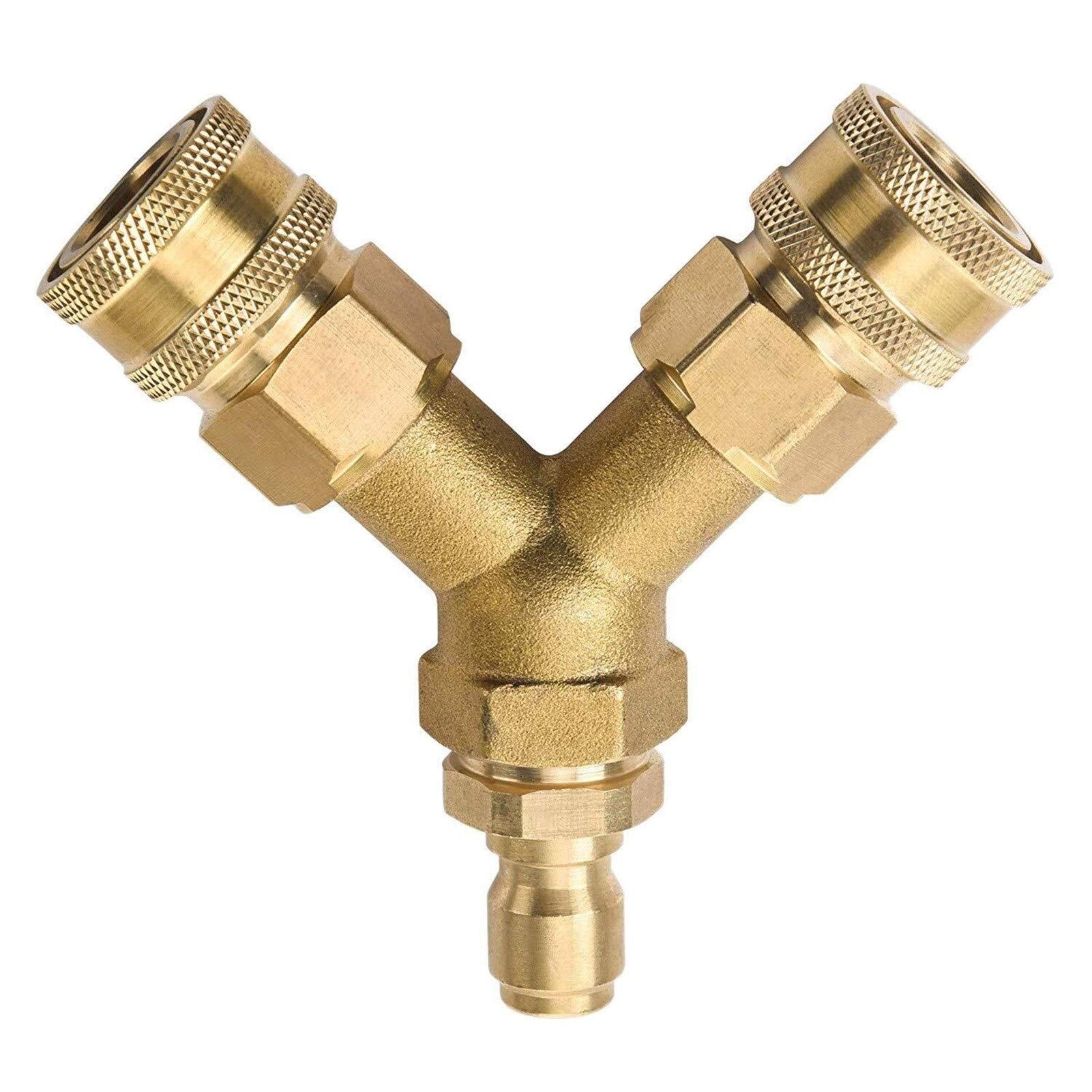 Pressure Washer Tee Splitter Coupler - 3/8