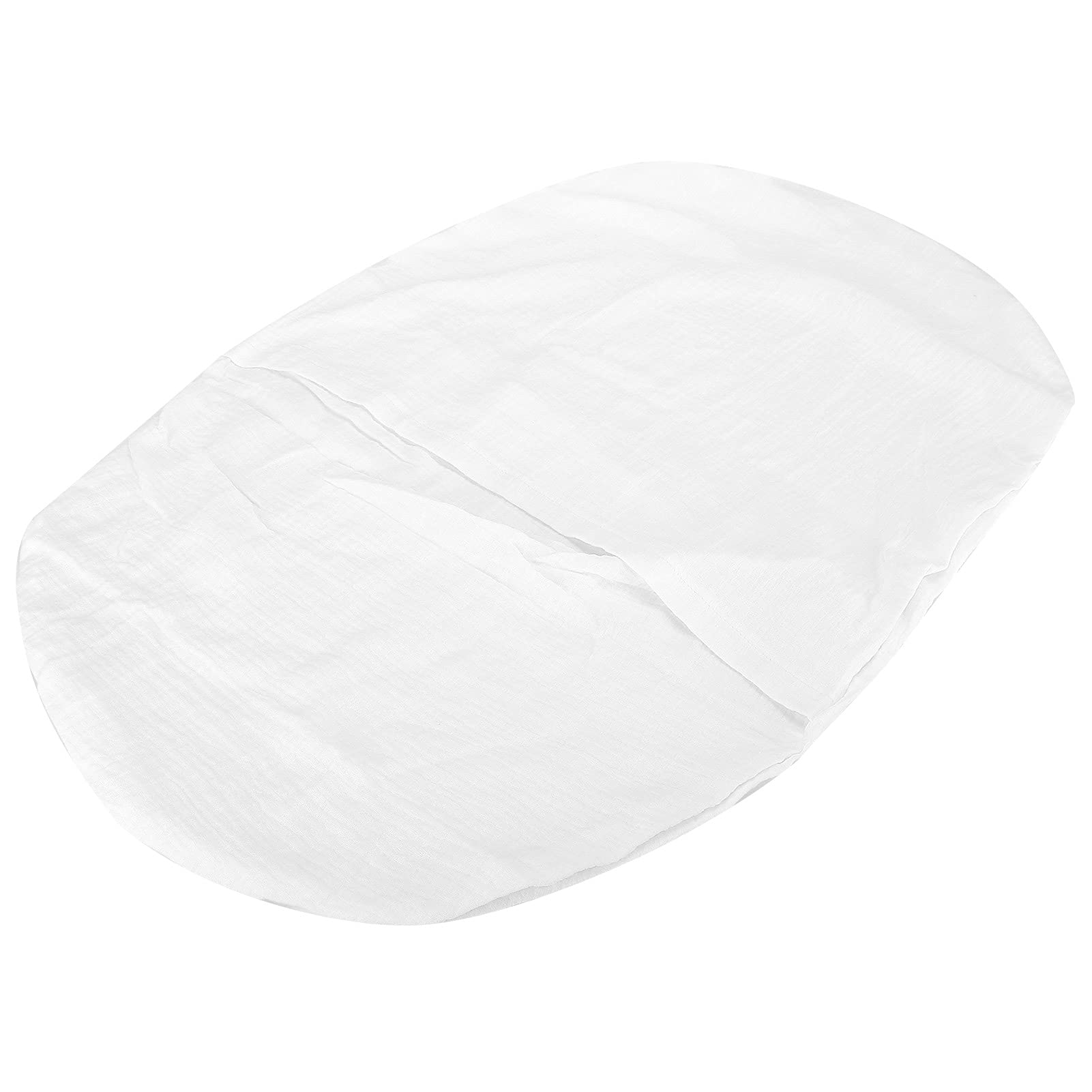 Baby Lounger Slipcover - Double Layer Soft Cotton Newborn Lounger Cover for Infant Bed & Bassinet | Breathable & Washable | Perfect for Nursery, Daycare & Travel (White)