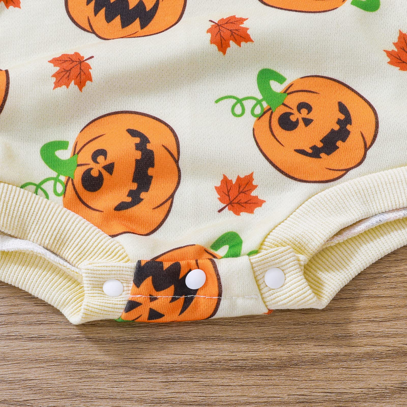 Unisex Baby Bodysuit - Evil Teeth Print Long Sleeve Halloween Outfit for Boys & Girls | Newborn Infant Costume Set for Halloween Parties & Dress-Up Play