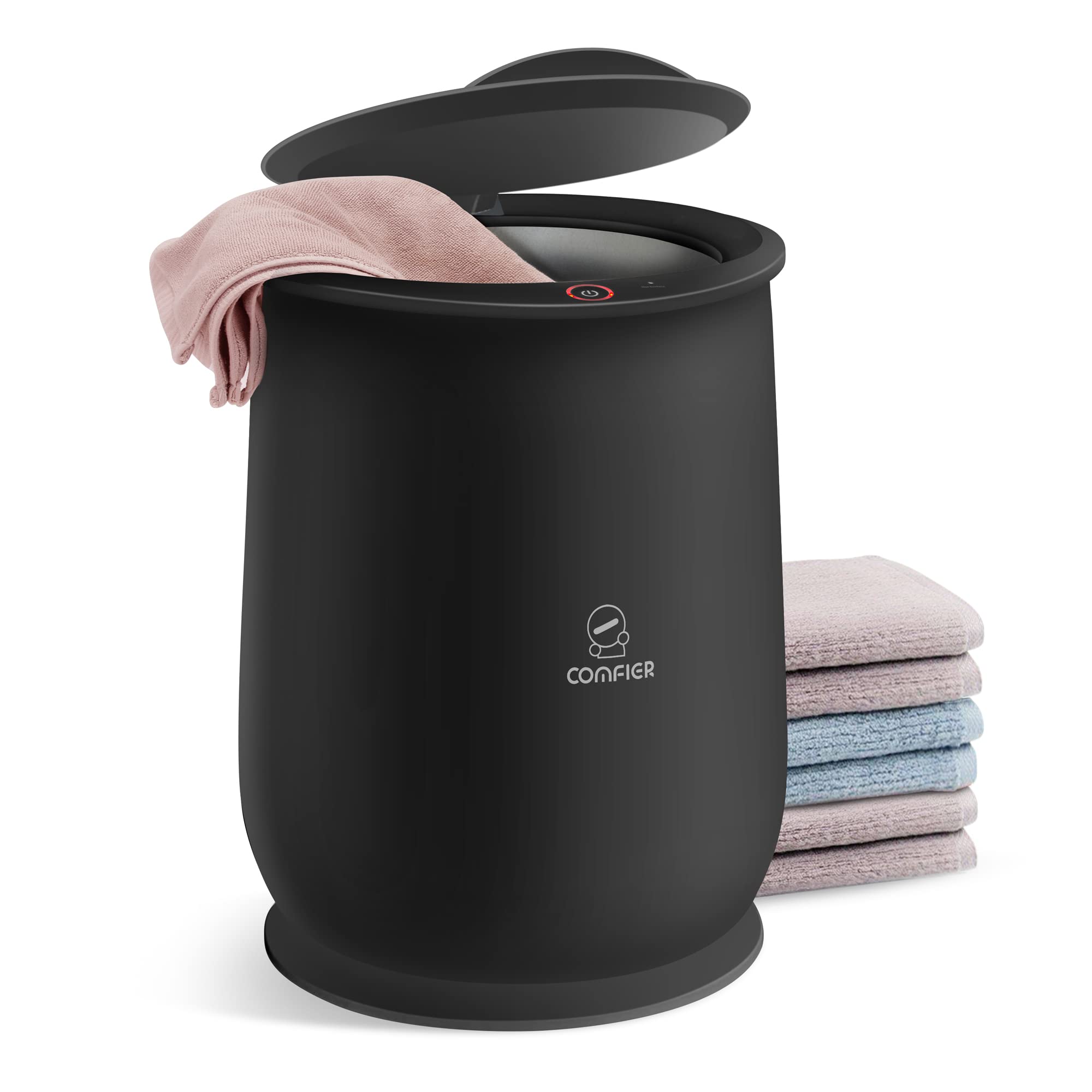 Comfier Large Electric Towel Warmer - Fast Heating in 10 Minutes | Auto Shut Off | Perfect for Bathroom, Spa & Home Use | Warms Towels, Blankets & Bathrobes | Ideal Gift for Women, Men & Baby Care (Black)