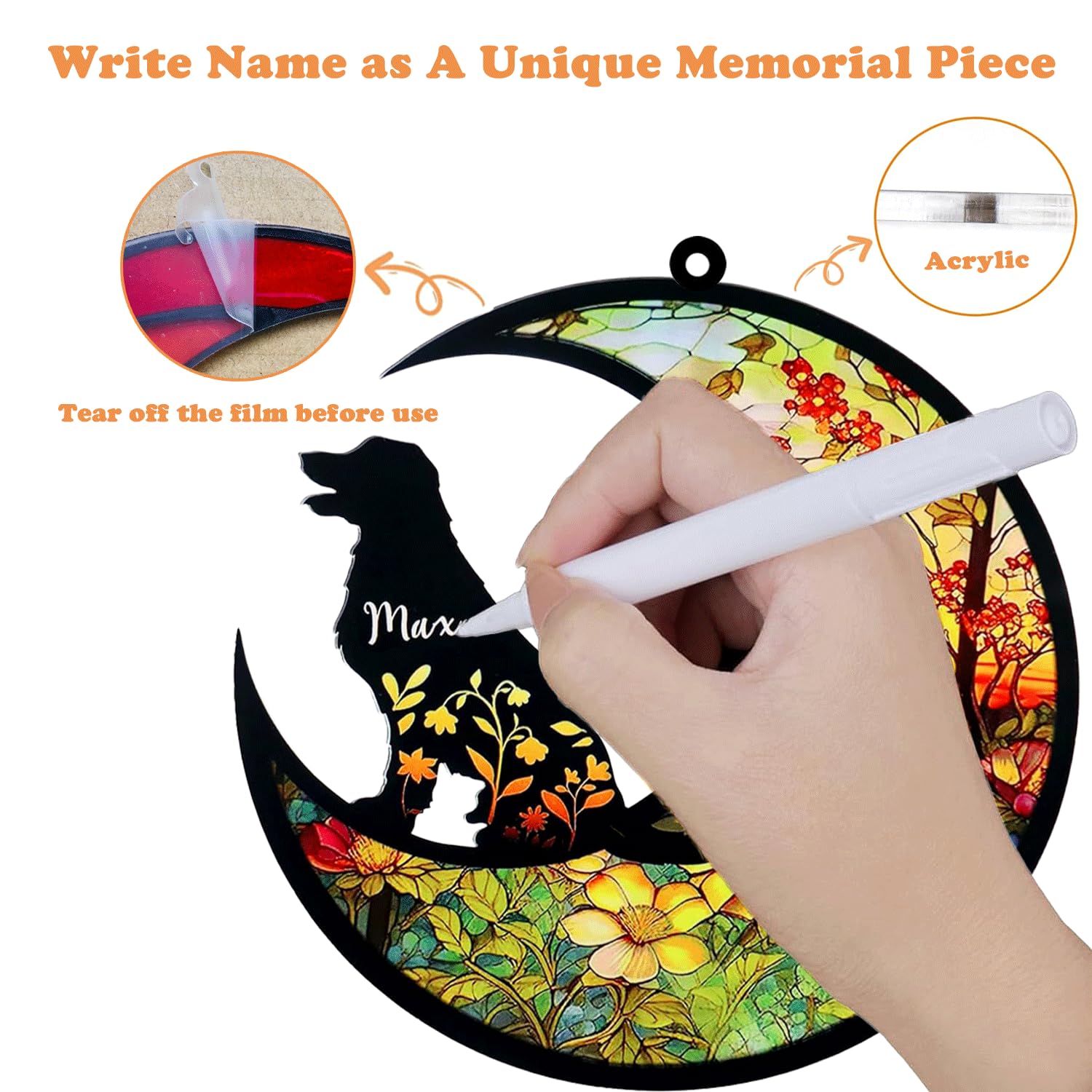 Personalized Dog Memorial Suncatcher - 6