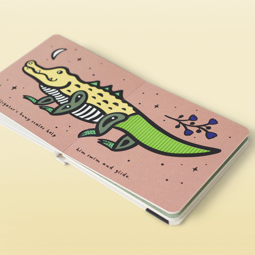 Wee Gallery Touch and Feel Book - Animal Scales Textured Sensory Board Book for Babies & Toddlers - Perfect for Early Learning, Baby Shower Gifts, and Interactive Playtime
