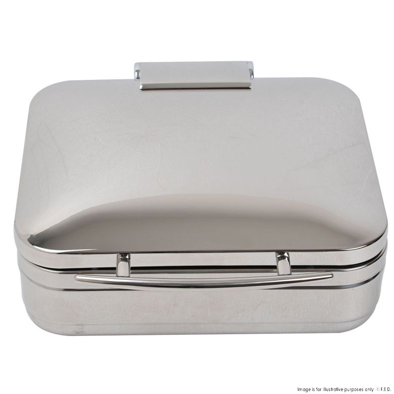 Premium Stainless Steel Square Chafing Dish with Lid - Commercial Buffet Food Warmer for Catering, Restaurants & Home Entertaining - KGJ306G QLD49