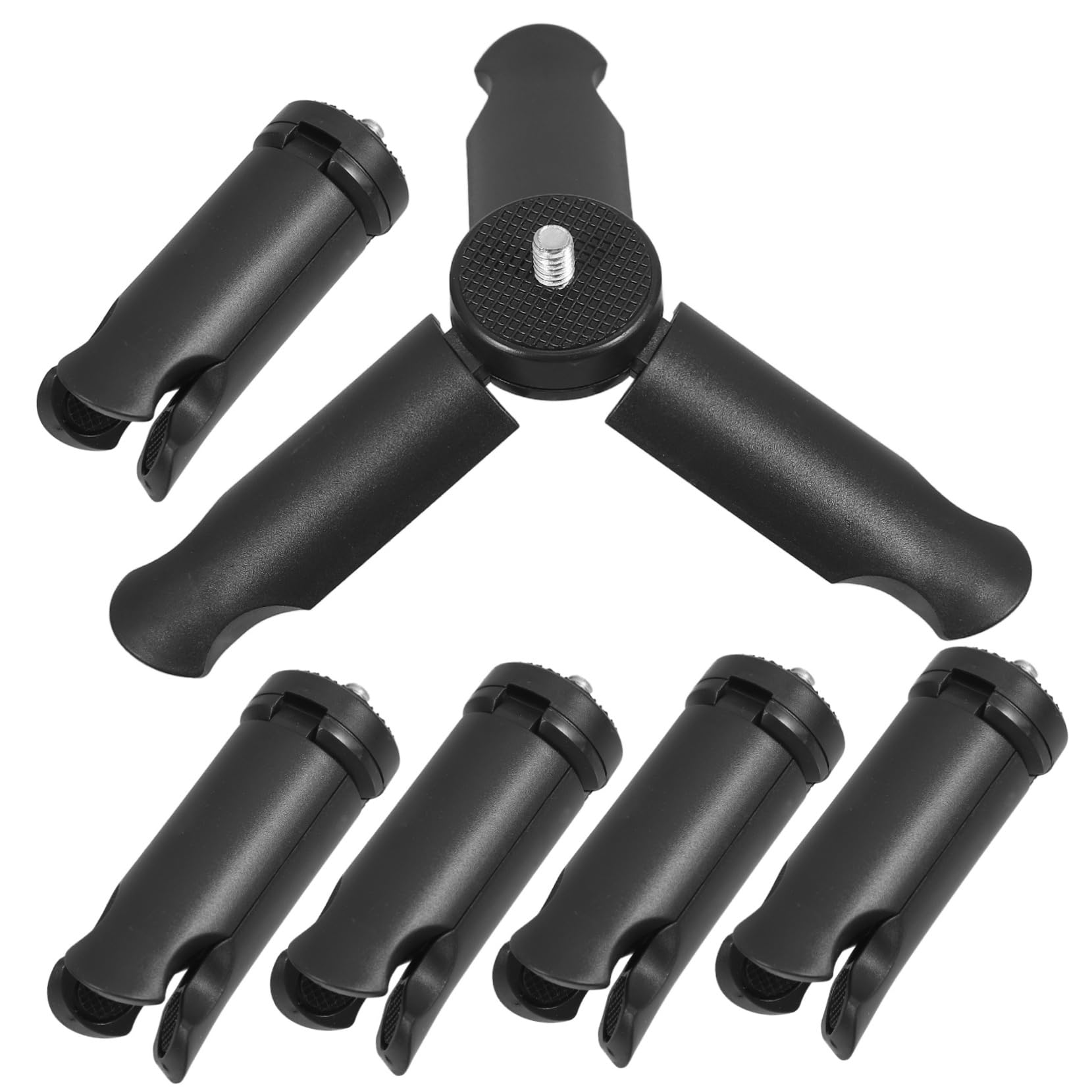 HOMSFOU 5-Piece Portable Tripod Kit - Camera Tripod Head, Mount Adapter, Desk Mount & Head Mount for DSLR, Mirrorless Cameras - Perfect for Vlogging, Photography & Video Shooting