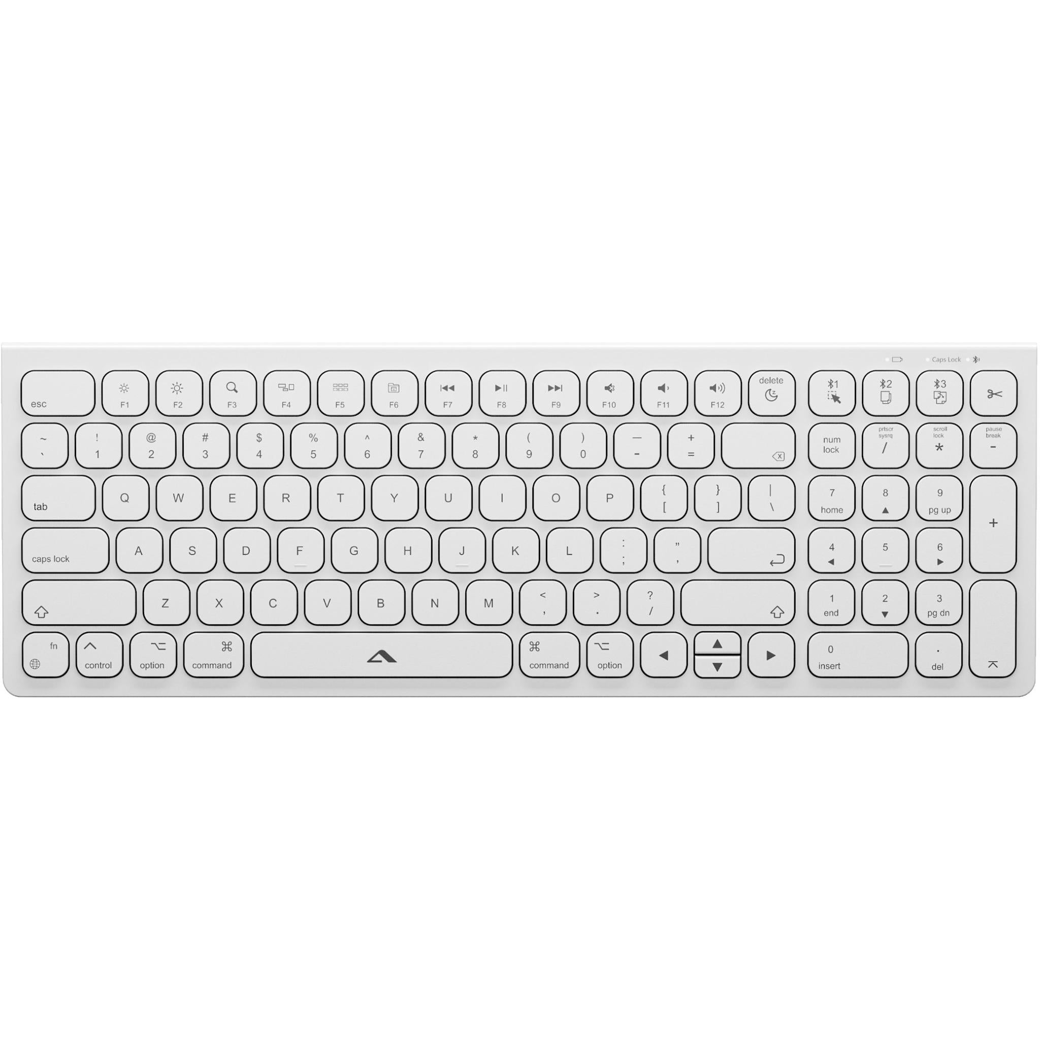 Alogic Echelon Compact Wireless Bluetooth Keyboard and Mouse Combo - USB-C Rechargeable, Compatible with Mac, Windows, iPad (White) - Perfect for Home Office, Remote Work & Travel