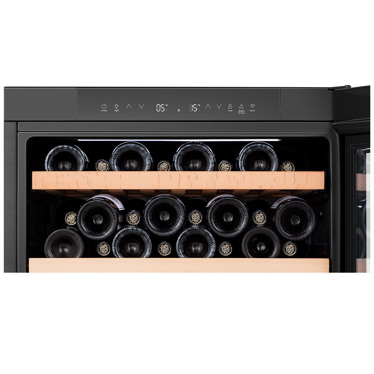 Hisense HRWC46B 46-Bottle Dual Zone Wine Cooler Refrigerator - Black | Freestanding Wine Cellar for Red & White Wines | Perfect for Home Bars, Restaurants & Wine Collectors