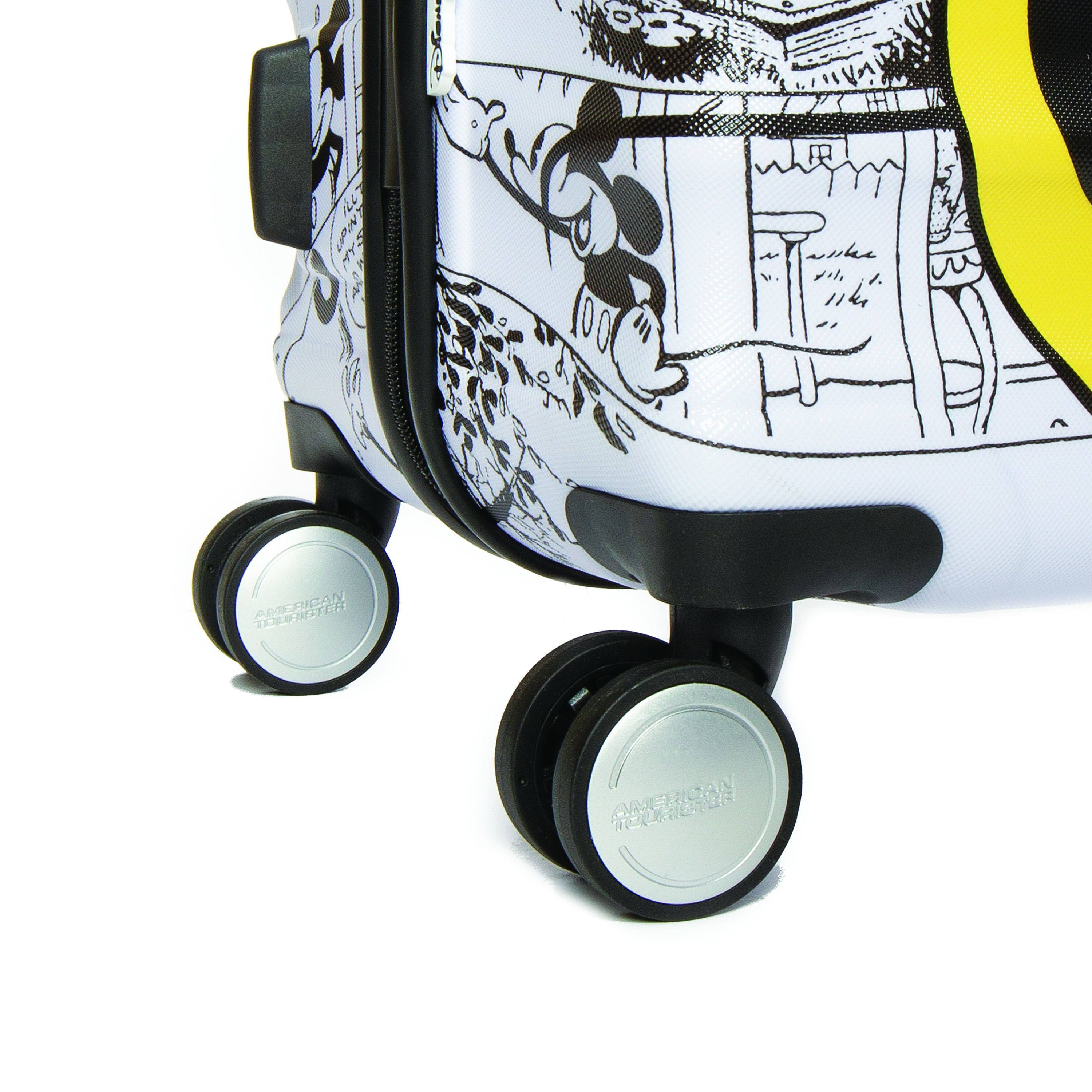 American Tourister Disney Wavebreaker Spinner Medium Luggage - Minnie Mouse Comics White | Lightweight Suitcase for Travel, Vacation & Business Trips