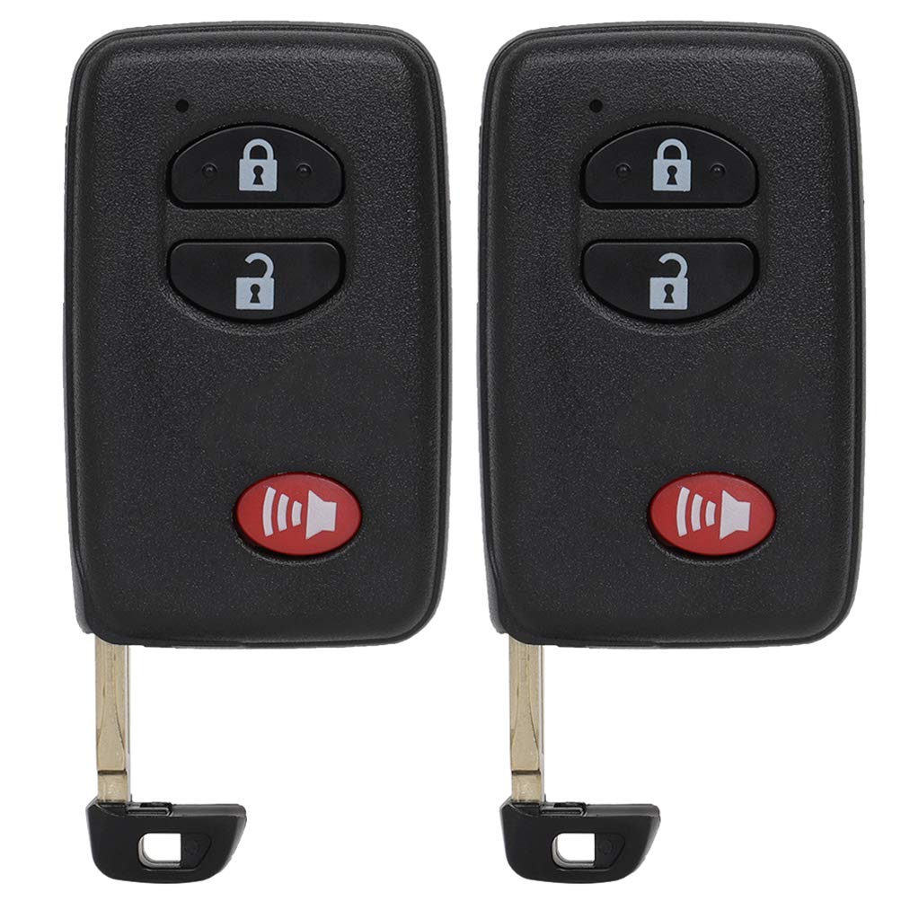 SCITOO 2-Pack Keyless Entry Remote Key Fob Replacement for Toyota Highlander 2008-2013 - 3 Button Uncut Car Key FCC HYQ14AAB 314.3MHz | Easy DIY Programming | Perfect for Spare Keys & Vehicle Security