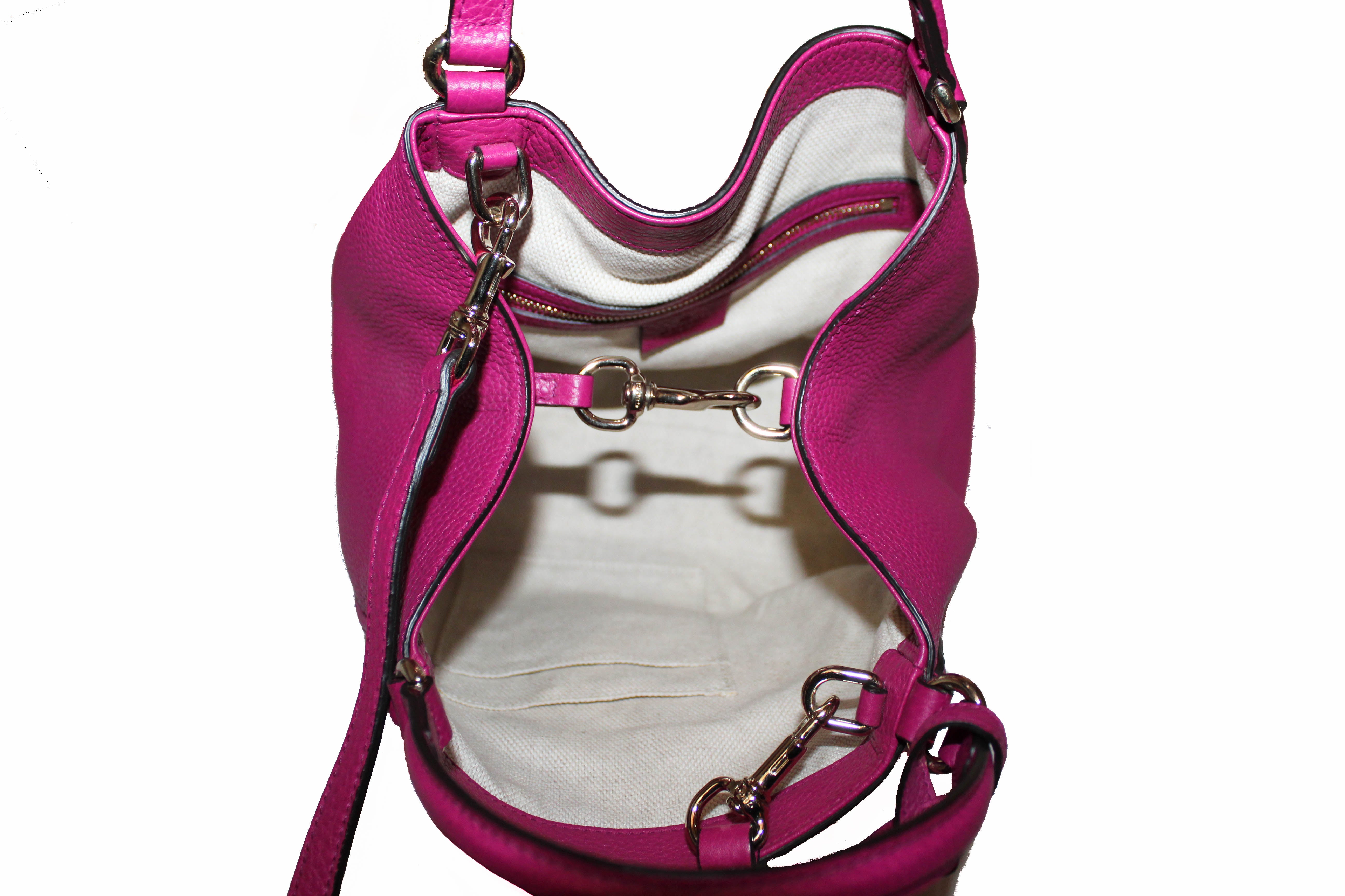 Authentic Gucci Magenta Soho Convertible Leather Small Shoulder Bag for Women | Luxury Crossbody Purse | Perfect for Date Night, Shopping & Travel