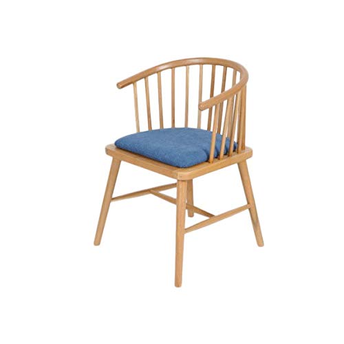 Solid Wood Dining Chair Set - Ergonomic Office Desk Chair with Armrest & Backrest for Home, Hotel, and Restaurant Use (Color: Brown)