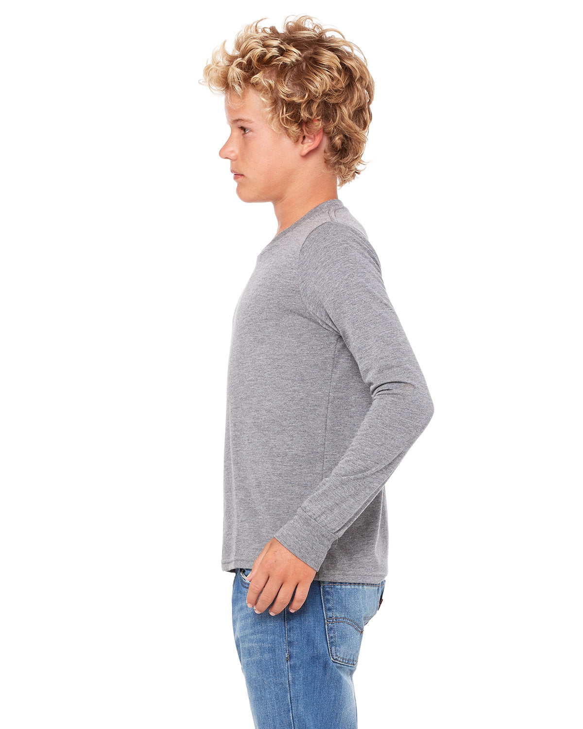 Bella + Canvas 3501Y Youth Long Sleeve Jersey T-Shirt - Soft Cotton Tee for Kids, Boys & Girls - Perfect for School, Play & Everyday Wear