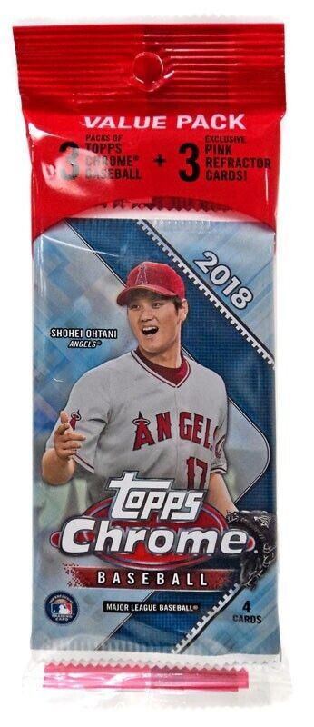 2018 Topps Chrome Baseball Value Pack - 50 Trading Cards with Rookies & Stars | Collectible Sports Cards for Baseball Fans & Card Enthusiasts | Perfect for Trading, Collecting, and Displaying
