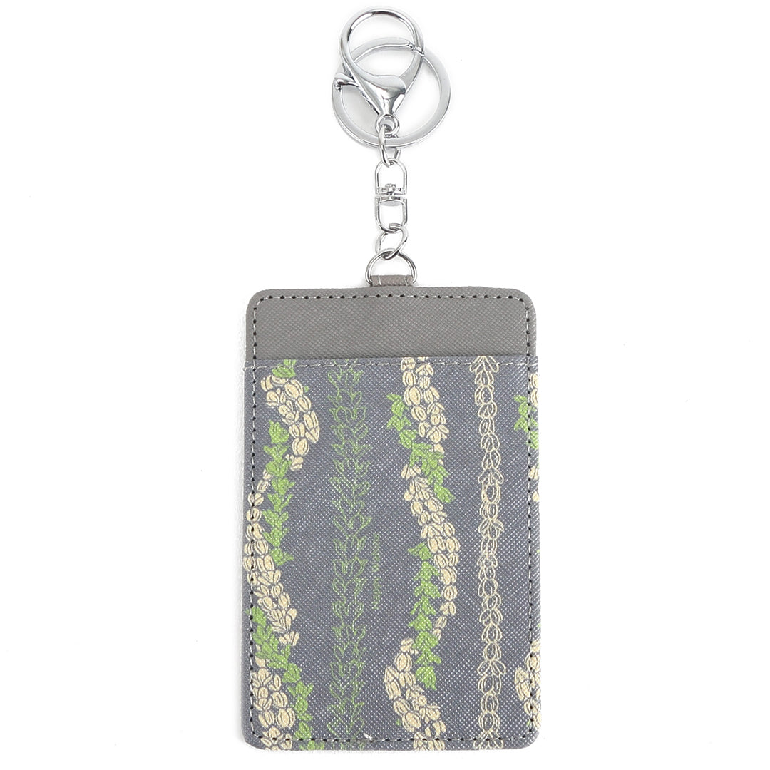 April Pakalana Grey Leather Card Holder - Slim RFID Blocking Wallet for Credit Cards & ID - Perfect for Travel, Business, and Everyday Use
