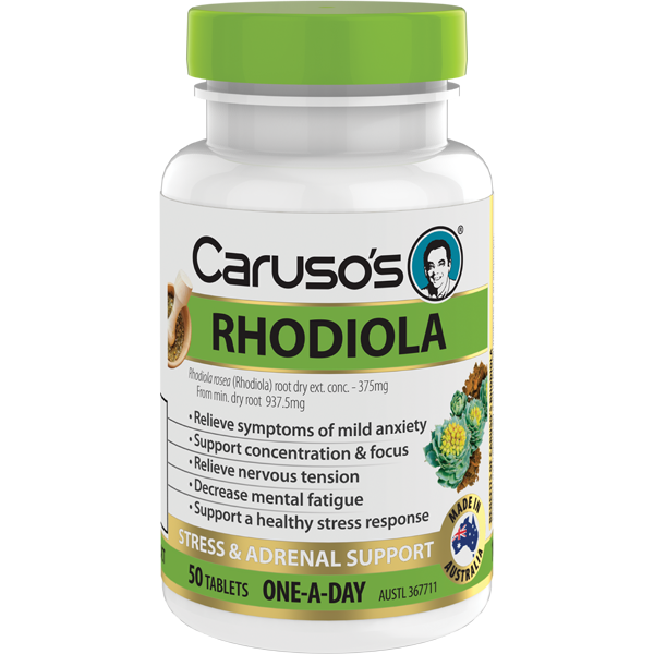 Caruso's Rhodiola One A Day Supplement - Natural Stress Relief & Energy Booster for Daily Wellness | Supports Focus & Mood Enhancement | Perfect for Busy Professionals & Students