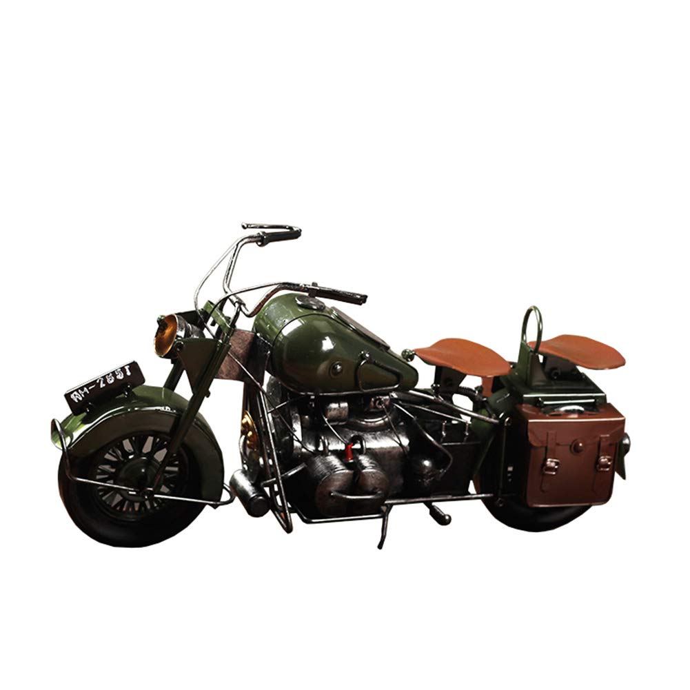 Vintage Harley Davidson Motorcycle Ornaments - Handcrafted Wrought Iron Racing Model for Home Decor, Collectibles & Gifts (13.74.77 Inches) - Perfect for Man Cave, Biker Bar & Motorcycle Enthusiast Gifts