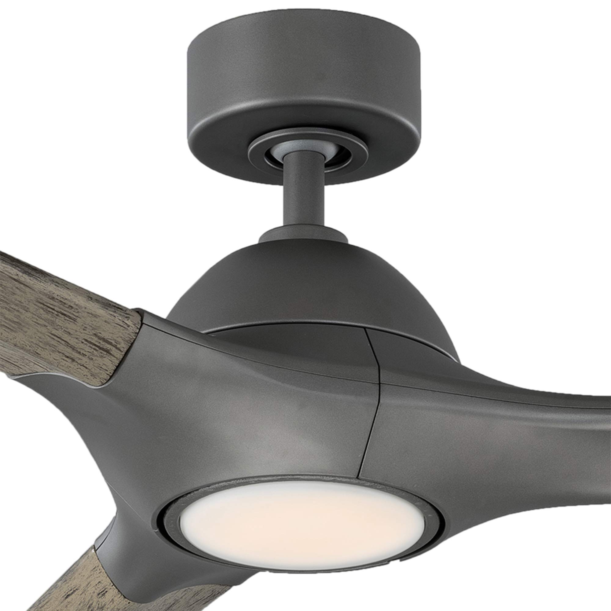 Woody Smart 60in 3-Blade Ceiling Fan with 3500K LED Light Kit - Graphite Weathered Gray, Alexa & Google Assistant Compatible, Wall Control, iOS/Android App Integration - Perfect for Living Room, Bedroom, and Outdoor Spaces