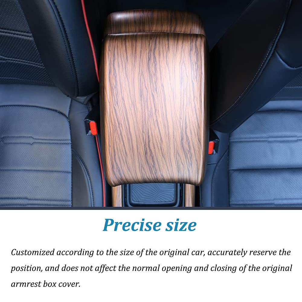 Premium ABS Peach Wood Grain Center Console Cover for Honda CR-V 2017-2022 | Durable Interior Trim Upgrade with Stylish Wood Finish | Perfect for Car Customization & Enhanced Storage Organization