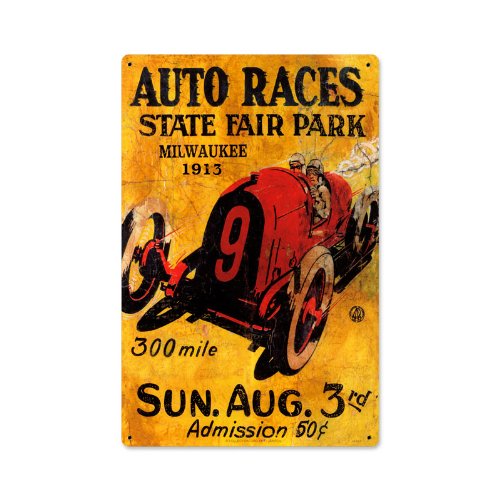 Jacques Grelley Milwaukee 1913 Vintage Metal Sign - Authentic Made in USA Heavy Gauge Steel Wall Decor - Perfect for Man Cave, Garage, Bar & Industrial Style Home Decor