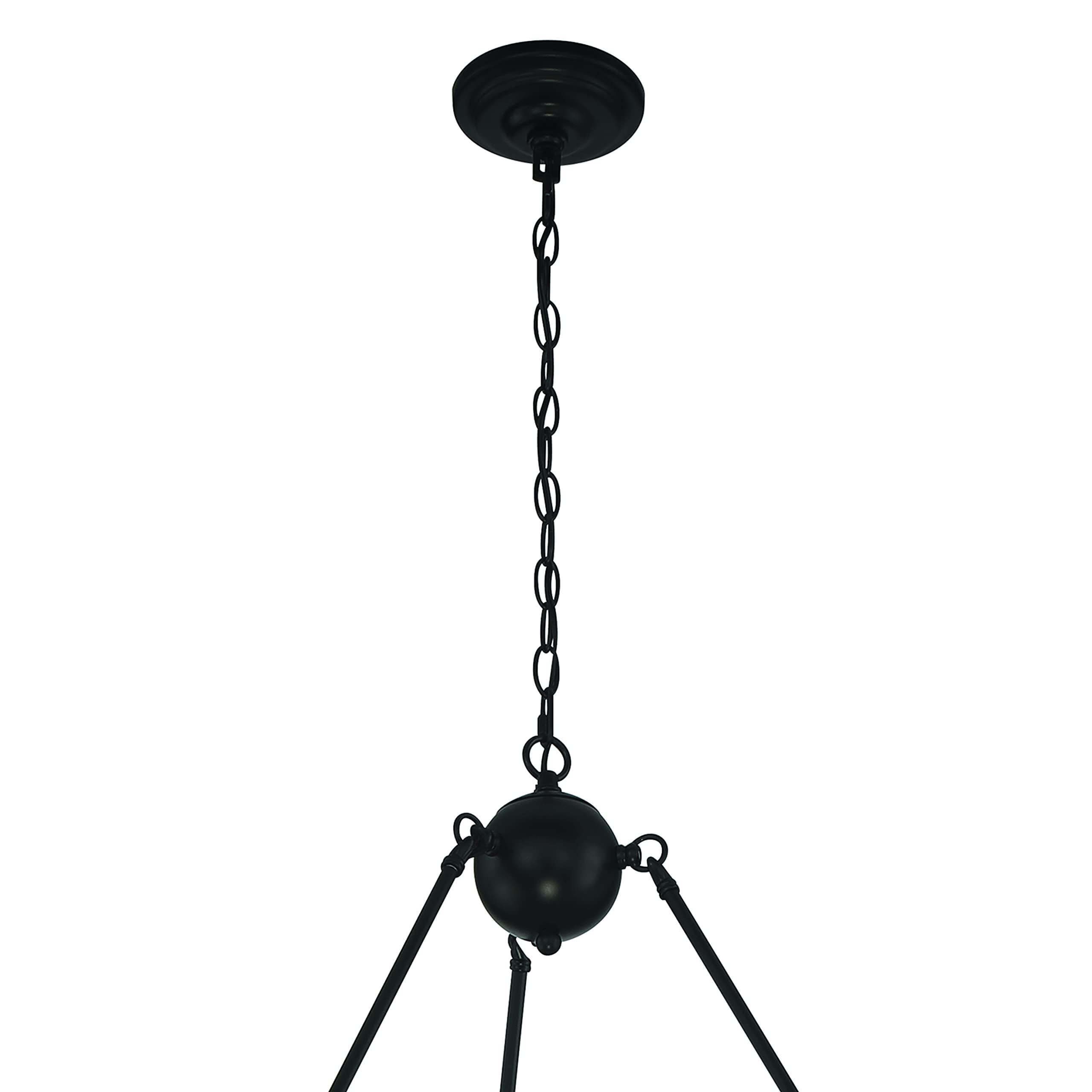 Vanity Art 12-Lights Geometric Wagon Wheel Chandelier - Farmhouse Candle Style Ceiling Light Fixture for Living Room, Kitchen, Dining Room - Black & Bronze - Perfect for Rustic Home Decor & Country Style Interiors (Model 10552CR-BK-BD)