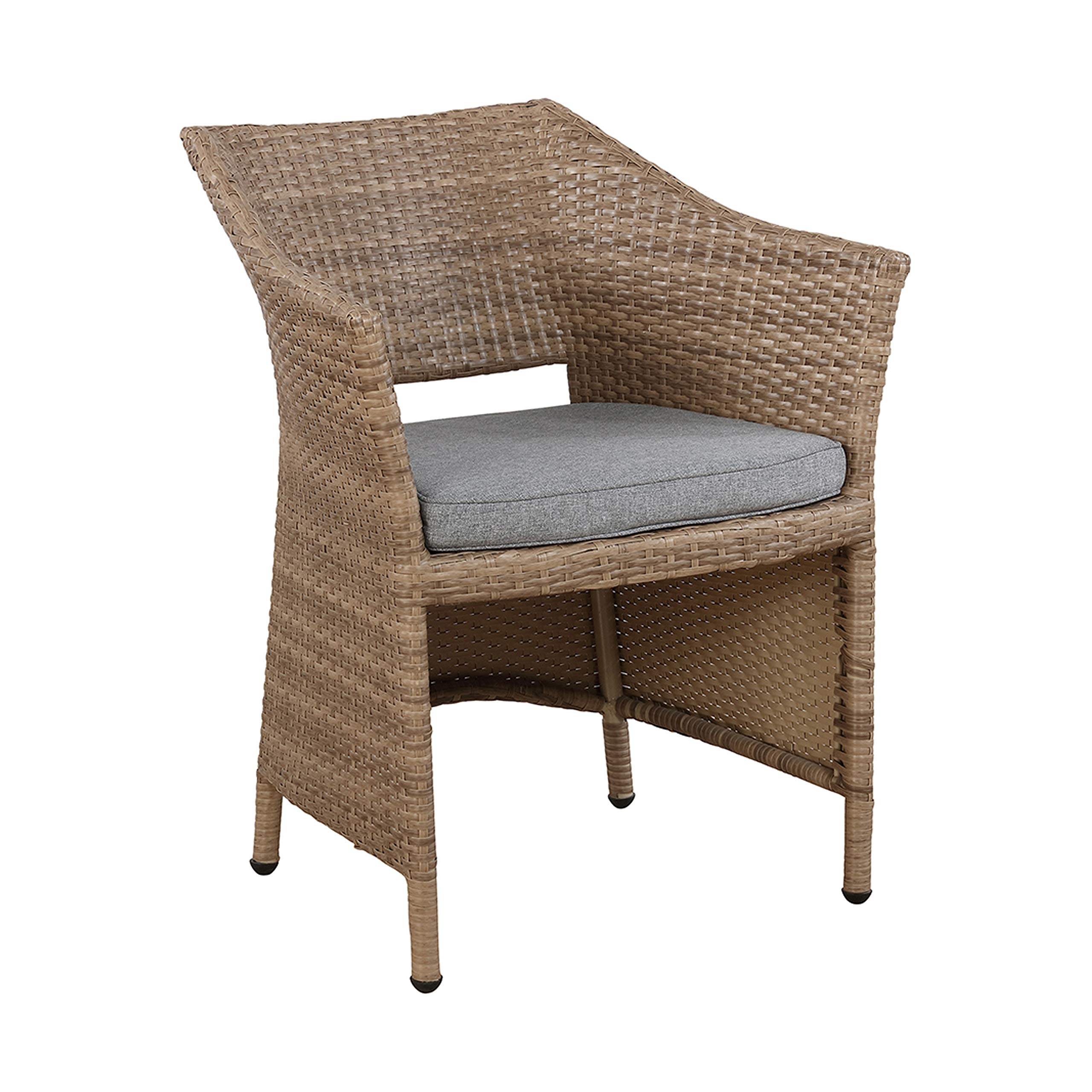 Kokoli All-Weather Outdoor Patio Conversation Set - 2 Durable Chairs with Cushioned Ottomans & 17