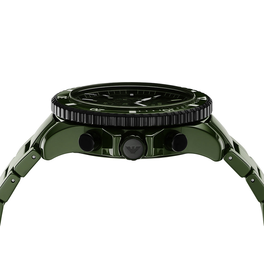 Emporio Armani AR70011 Men's Diver Chronograph Watch - Waterproof Luxury Stainless Steel Timepiece for Diving, Swimming & Outdoor Adventures