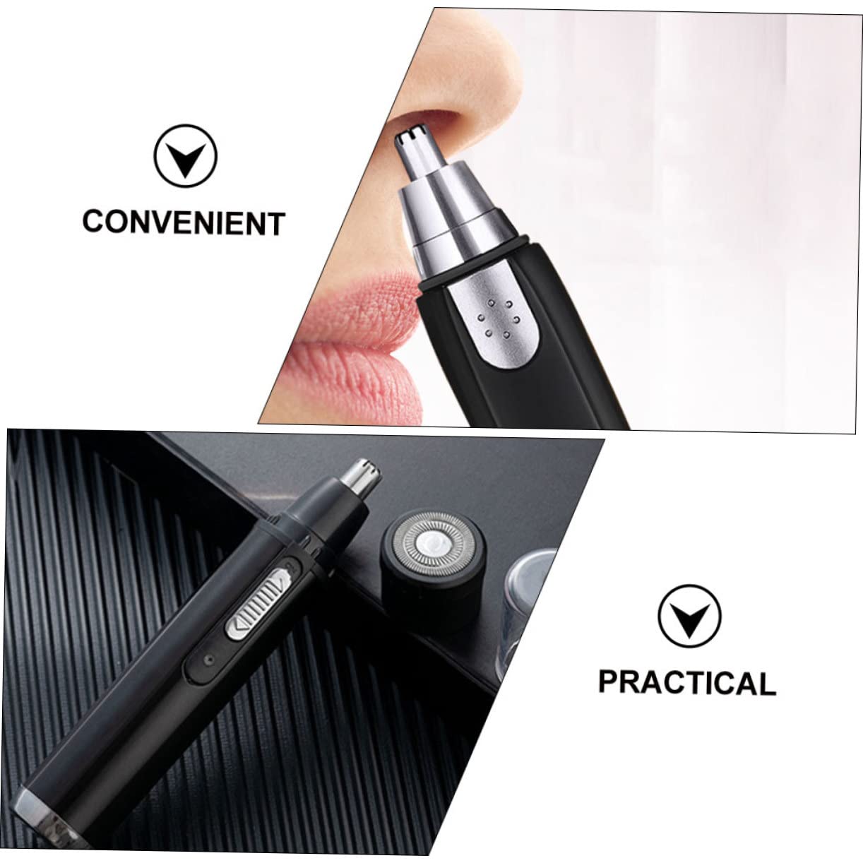 Men's Electric Nose Hair Trimmer - 3-in-1 Eyebrow, Beard & Ear Hair Groomer - Low Noise & Energy Efficient - Perfect for Travel, Home & Office Grooming