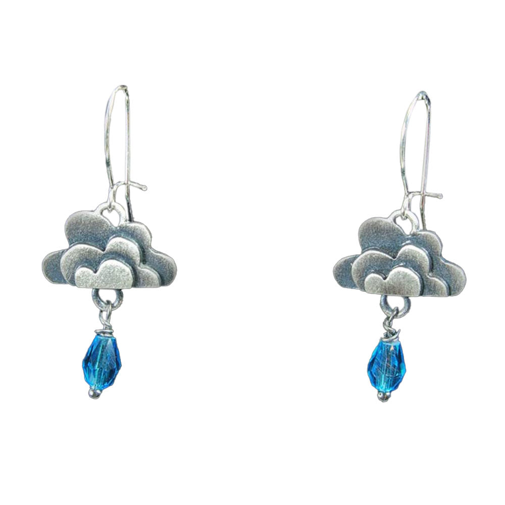 Chickenscratch Cloud Earrings - Dainty Silver Cloud Stud Earrings for Women | Perfect for Everyday Wear, Gifts & Boho Fashion