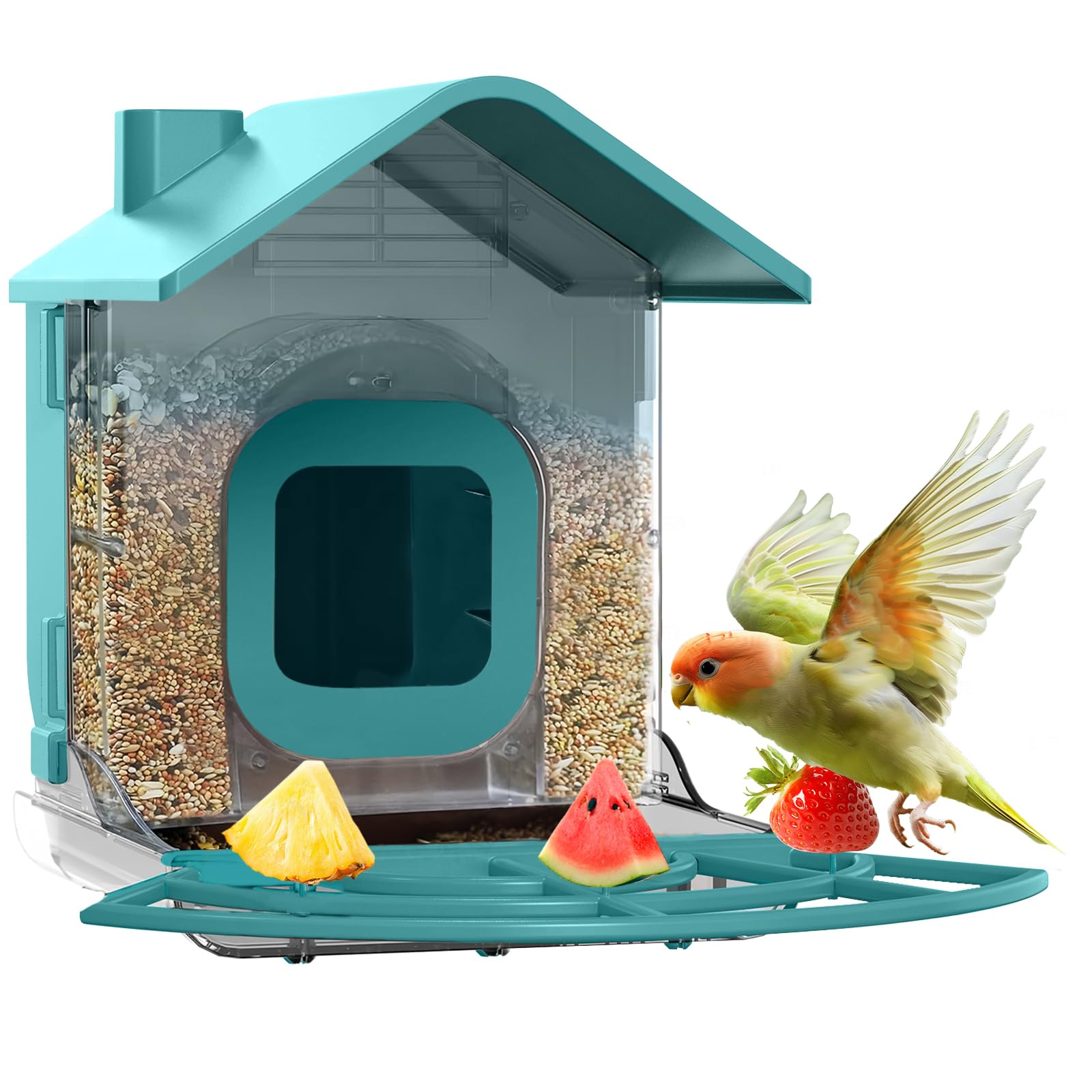 Smart Bird Feeder with Camera Case - Compatible with Blink Outdoor 3 & 4 Cameras - Weatherproof Outdoor Bird Watching Accessory - Perfect for Backyard Wildlife Monitoring & Nature Enthusiasts (Camera Not Included)