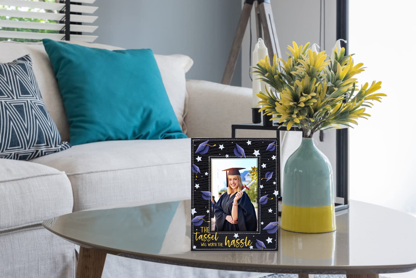WhatSign 2025 Graduation Picture Frame - 4x6 Wood High School Graduation Photo Frame with Personalized Engraving | Perfect Graduation Gift for Daughter, Son, Granddaughter, Grandson | Display Graduation Memories in Living Room, Bedroom or Office Decor