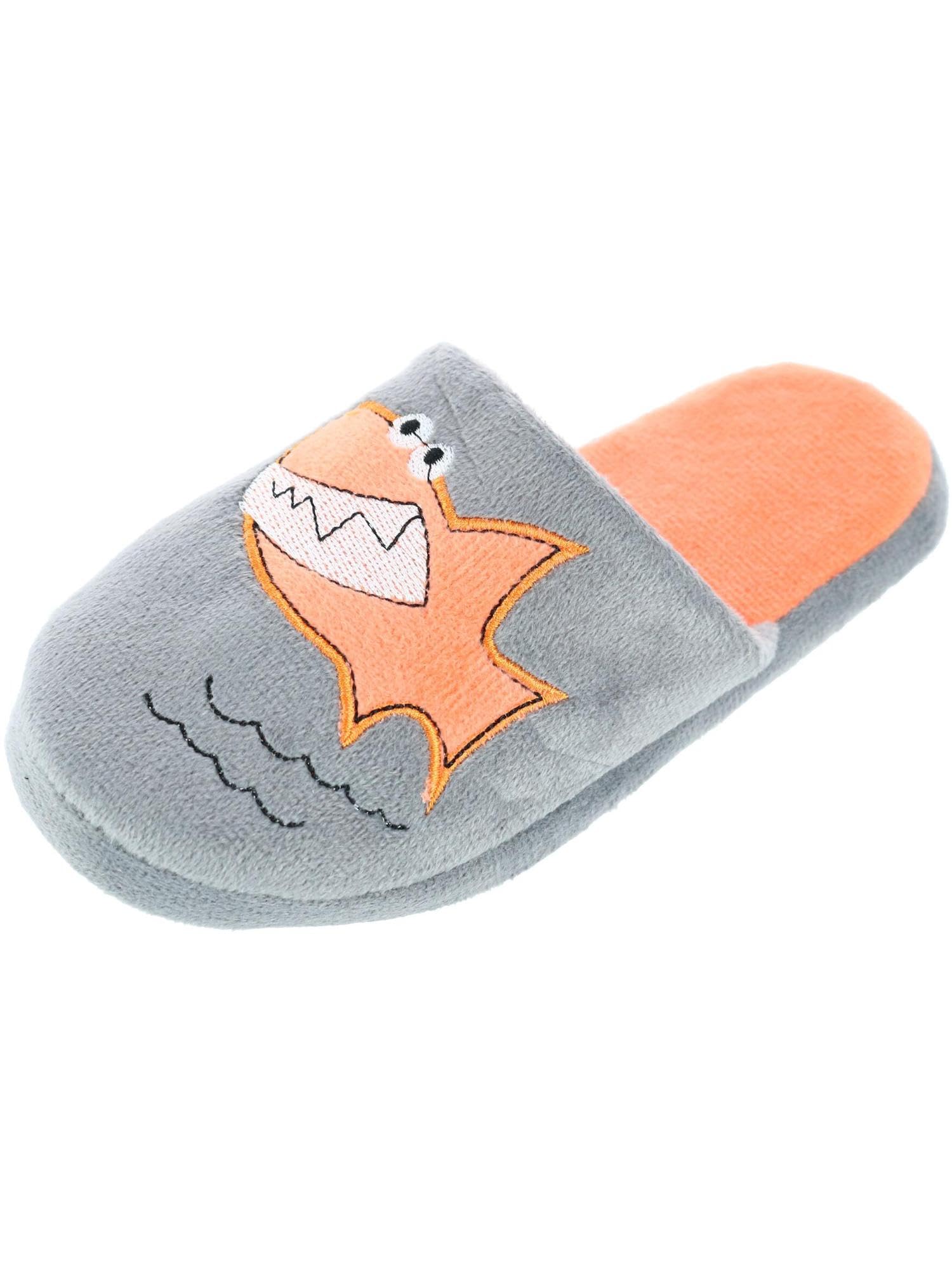 CTM® Boys' Shark Slide Slippers - Non-Slip Indoor House Shoes for Kids, Comfortable & Cute Shark Design - Perfect for Home, Playroom, and Sleepovers