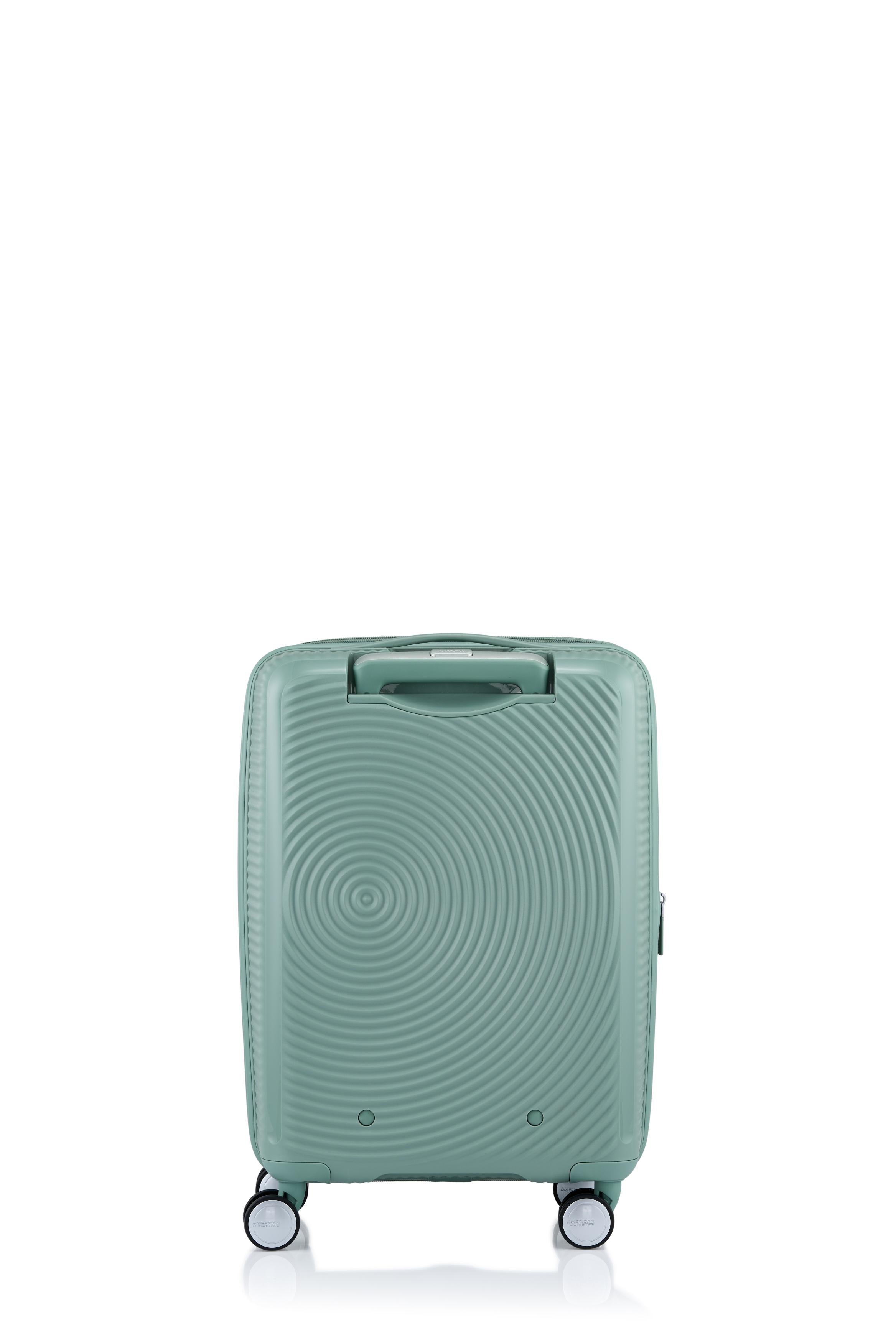 American Tourister 55cm Curio 2.0 Carry-On Luggage - Lightweight Spinner Suitcase with 360° Wheels, Urban Green Color | Perfect for Business Travel & Weekend Getaways