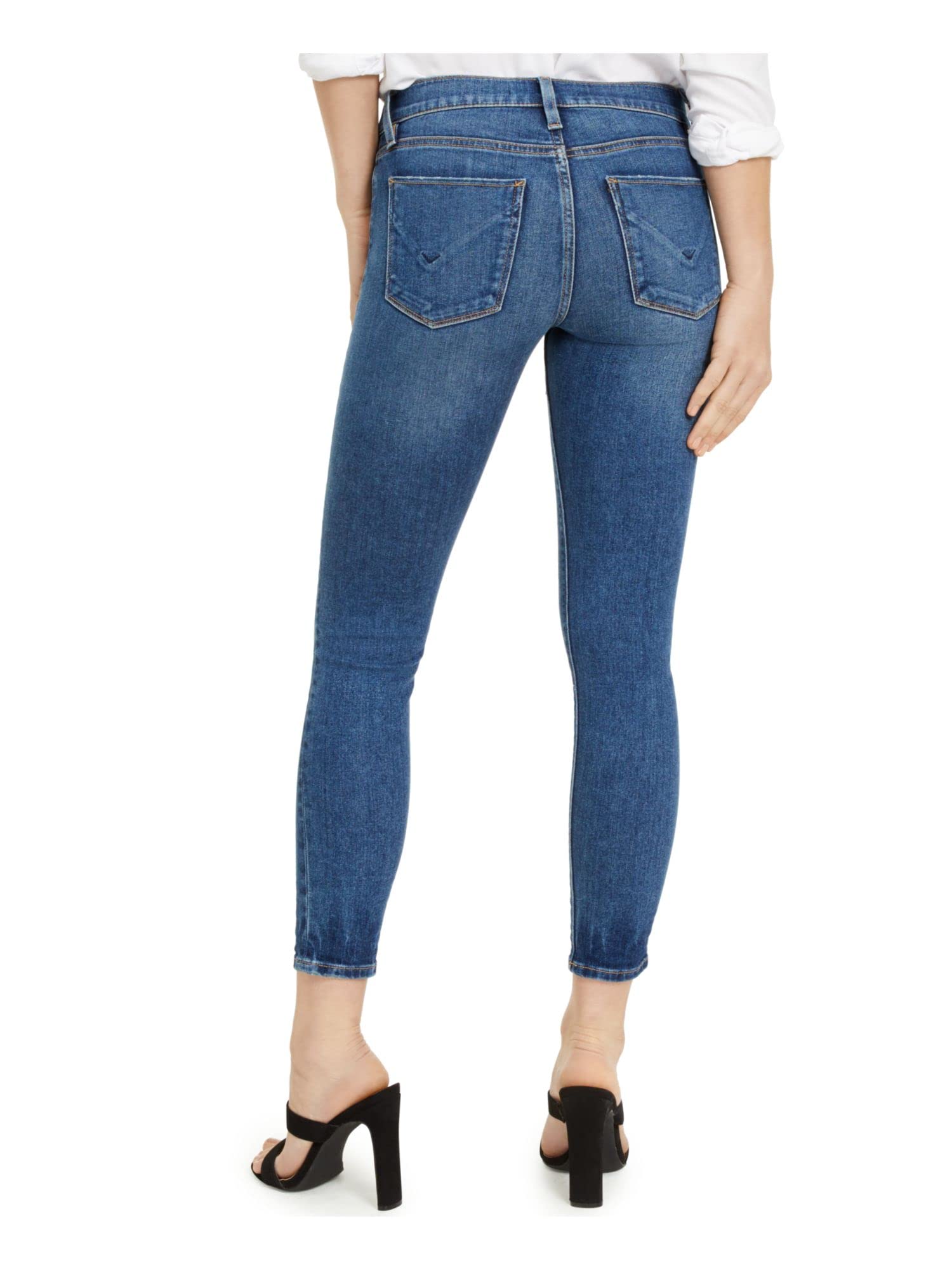 HUDSON Women's Nico Mid Rise Super Skinny Ankle Jeans - Stretch Denim Pants for Casual Wear & Night Out | Comfortable Slim Fit Jeans for Women
