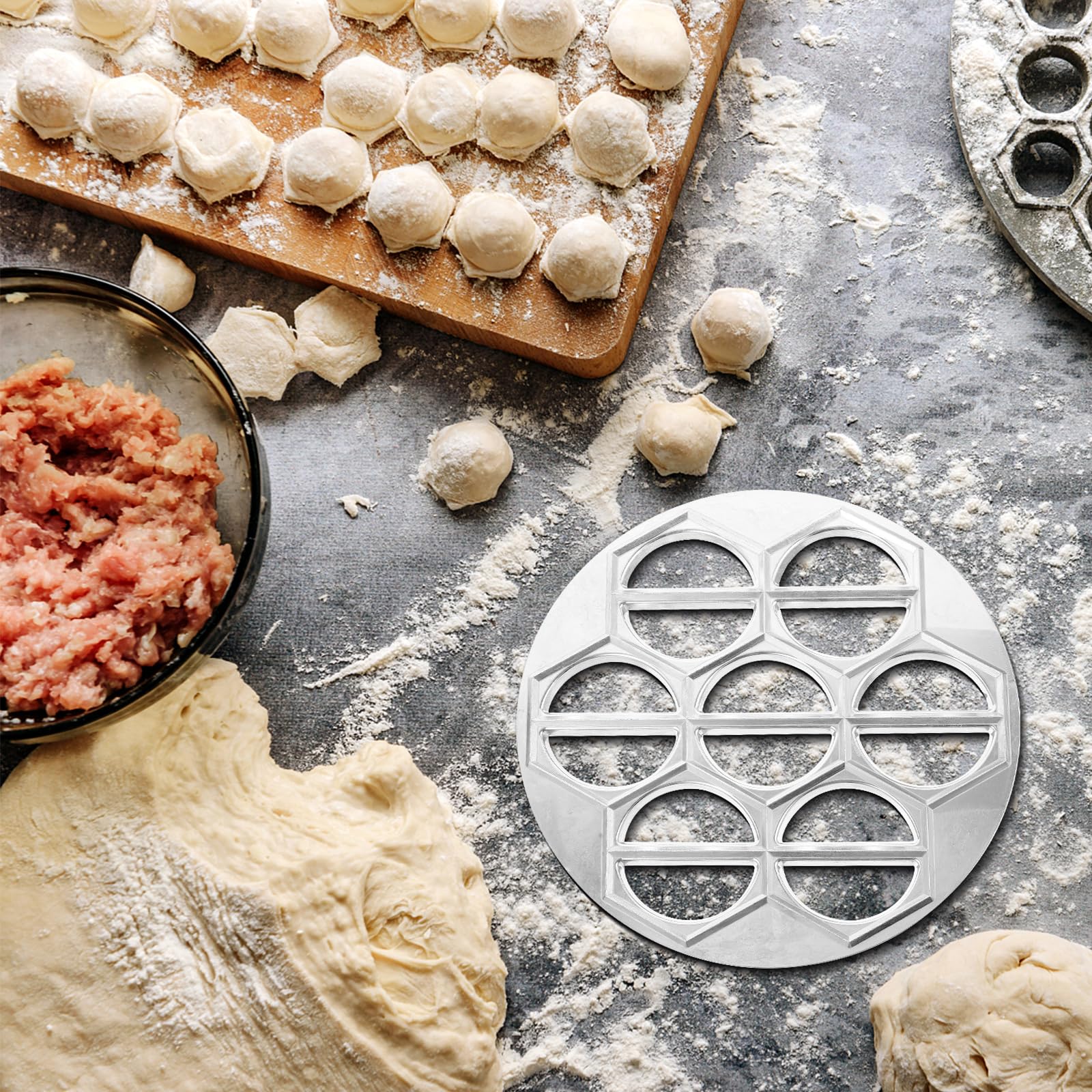 Premium Russian Pelmeni Mold - Stainless Steel Dumpling Maker for Handmade Ravioli, Vareniki & Pierogi | Perfect for Homemade Dumplings, Family Cooking & Traditional Eastern European Cuisine