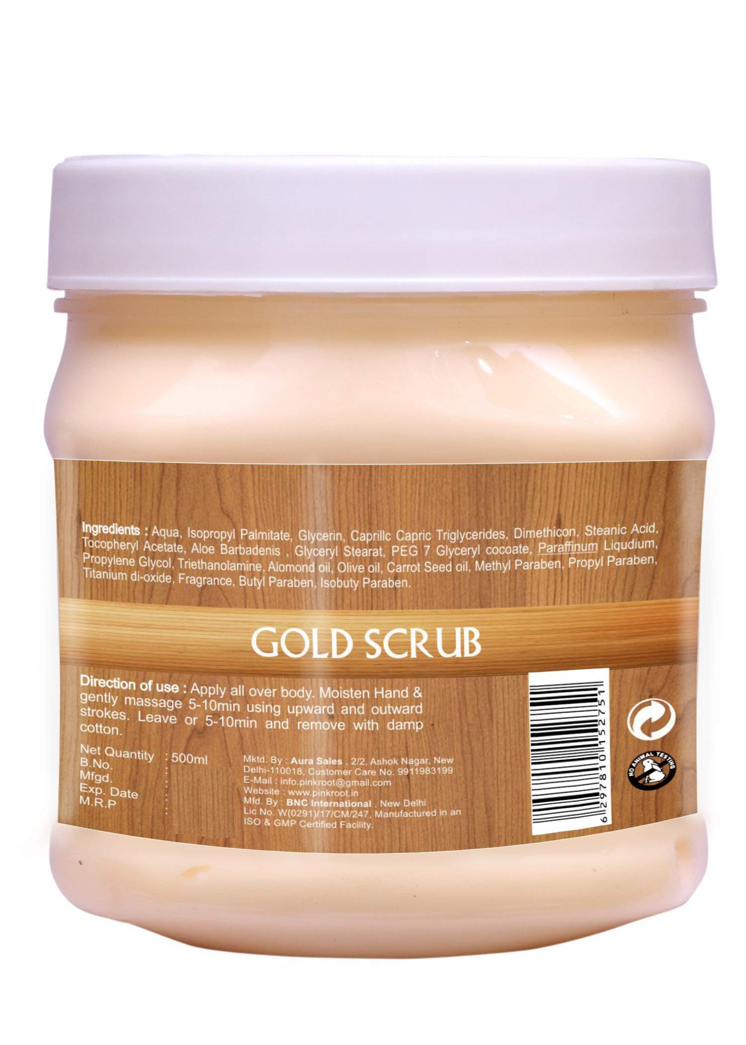 **Pink Root Green Tea Massage Gel & Gold Scrub Set - 500ml Each for Relaxation & Exfoliation - Perfect for Spa, Body Care & Skin Rejuvenation**
