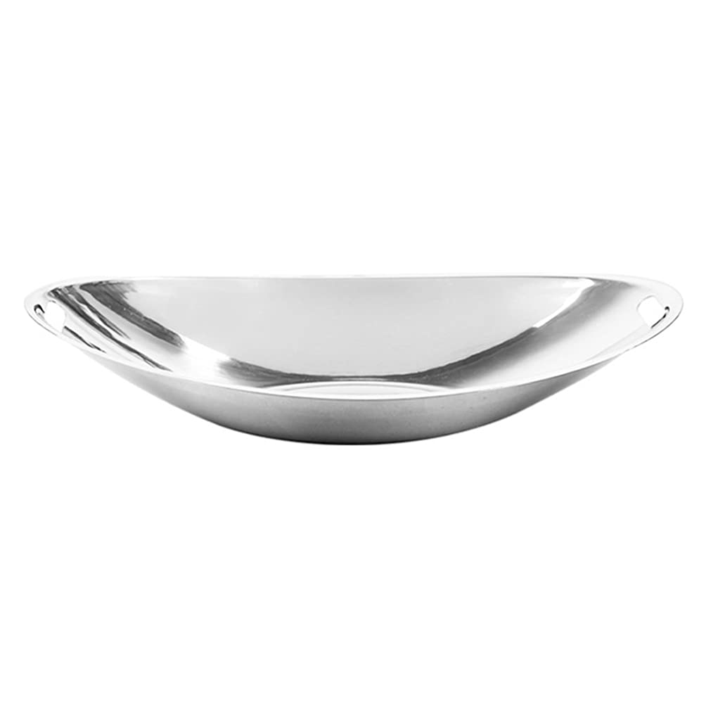 DOITOOL Stainless Steel Decorative Serving Tray - Oval Jewelry Organizer, Fruit Salad Bowl, Snack Appetizer & Dessert Plate for Kitchen, Dining & Home Decor (Perfect for Parties, Bedroom Vanity & Gift Giving)