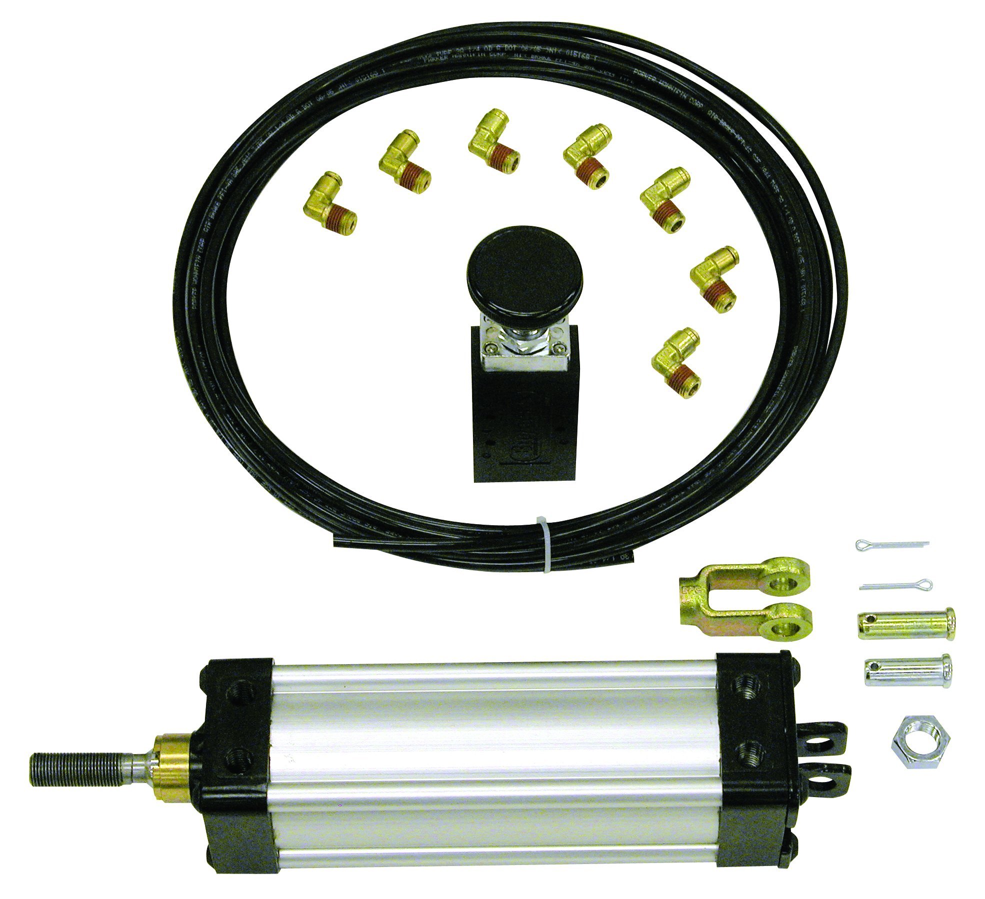 Buyers Products TGC32506VSPK Tailgate Cylinder Kit - Clevis Mount Pneumatic Cylinder with Tubing & Fittings - 6