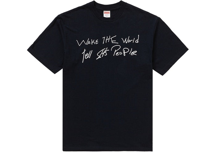 Supreme Buju Banton Wake The World T-Shirt - Black Cotton Graphic Tee for Men - Streetwear Fashion & Concert Outfit