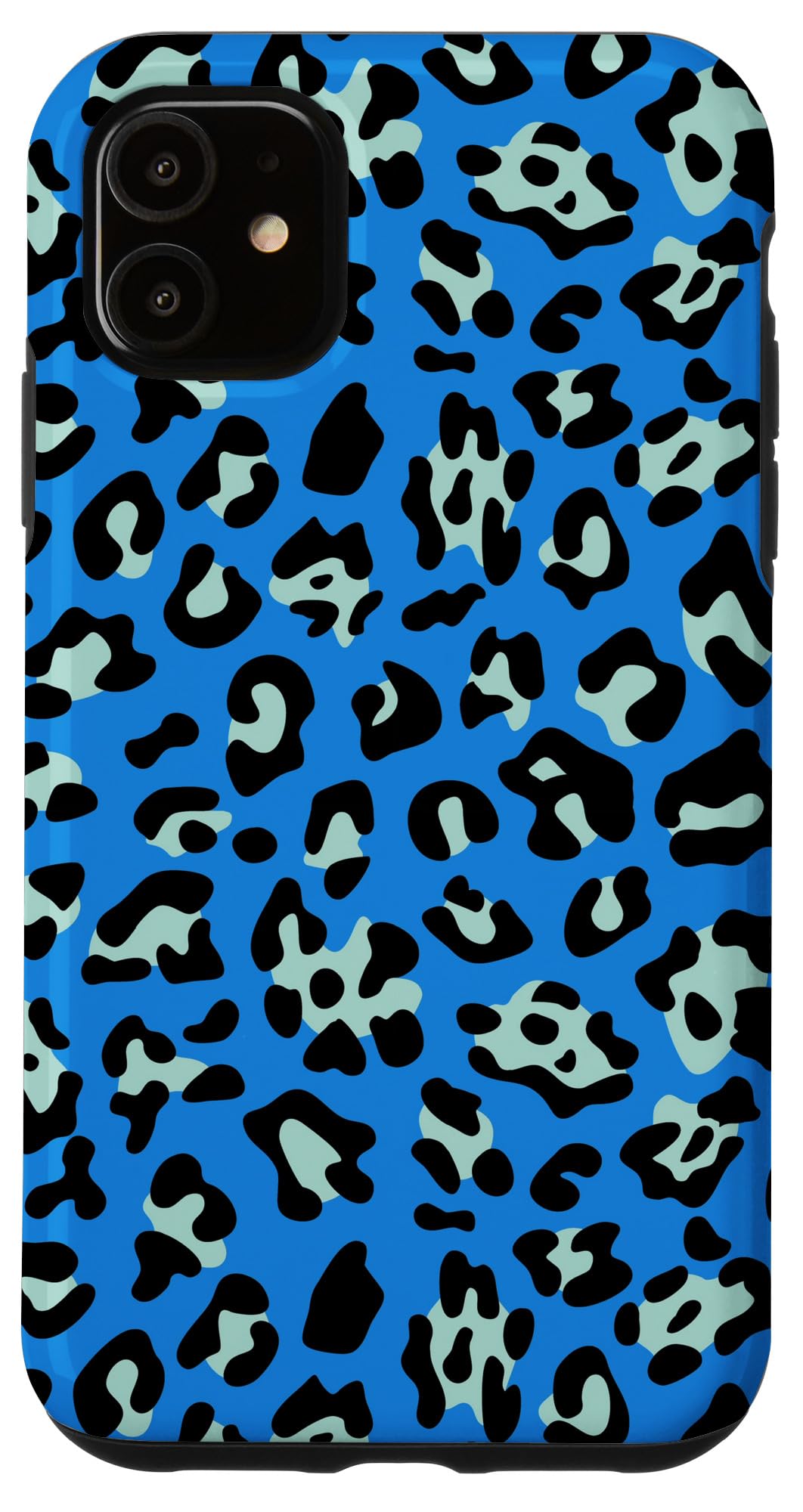 iPhone 11 Case - Light Blue Leopard Cheetah Animal Print Protective Phone Cover | Slim Fit, Shockproof & Scratch Resistant | Perfect for Everyday Use, Travel & Outdoor Activities