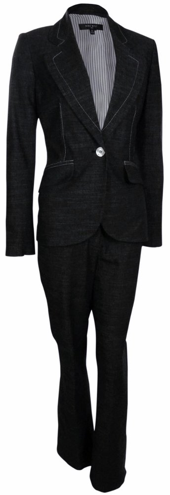 Nine West Women's Urban Summer Pant Suit - Professional Office Wear & Business Attire for Women (Size 10, Black/Ivory) - Perfect for Work, Interviews & Formal Events