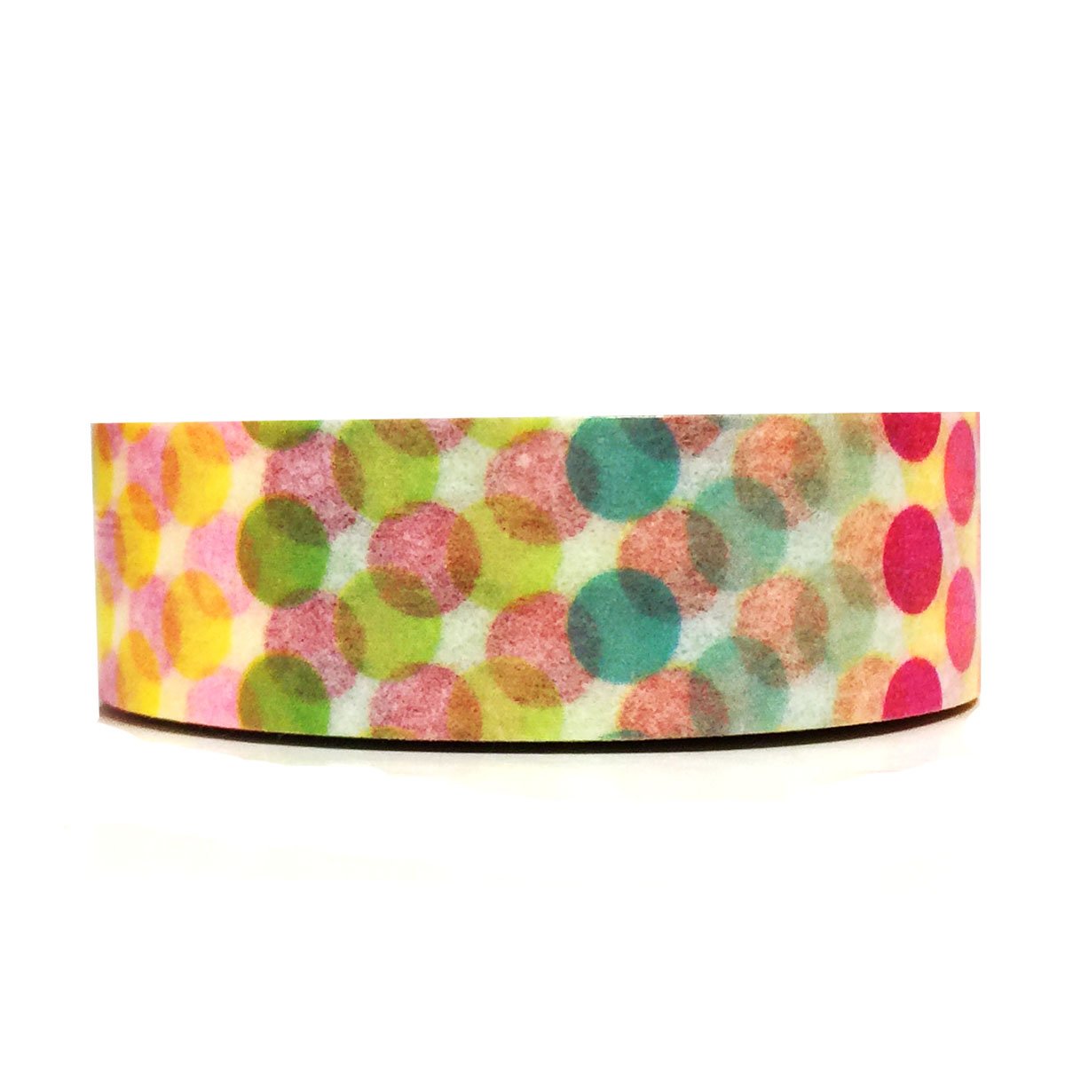 Wrapables Colorful Patterns Washi Masking Tape - Rainbow Dots Design for Scrapbooking, Journaling, Gift Wrapping & DIY Crafts