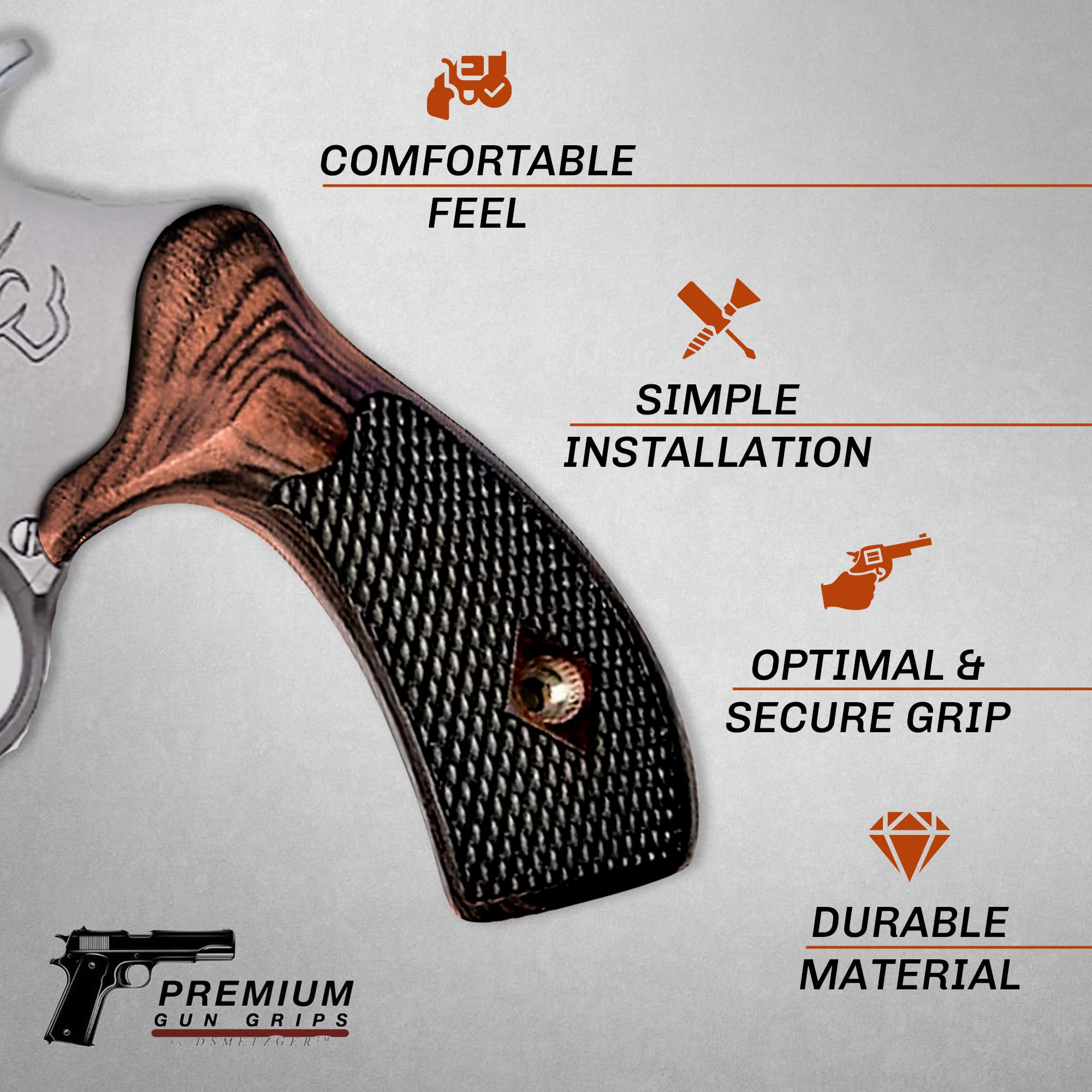 Premium Replacement Gun Grips for Taurus 856 & 942 Series - Ergonomic Design for Enhanced Shooting Comfort & Control - Perfect for Range Training, Home Defense & Concealed Carry