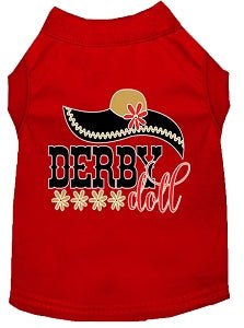 Derby Doll Screen Print Dog Shirt - Colorful Pet Apparel for Small & Medium Dogs - Perfect for Dog Shows, Pet Parties & Daily Walks