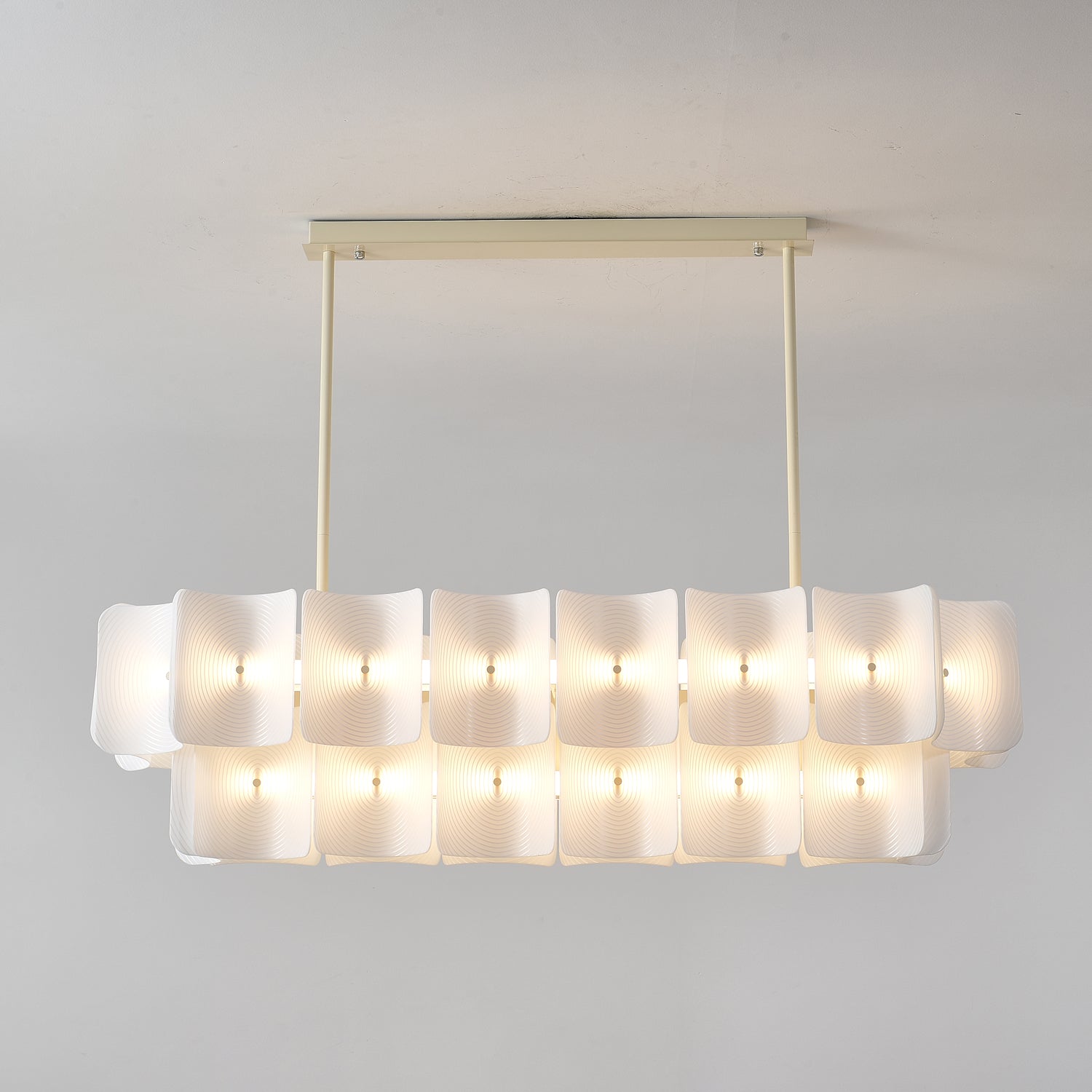 Fingerprint Chandelier - Modern Glass Ceiling Light Fixture for Dining Room, Living Room & Bedroom | Elegant Home Decor Lighting for Weddings & Interior Design