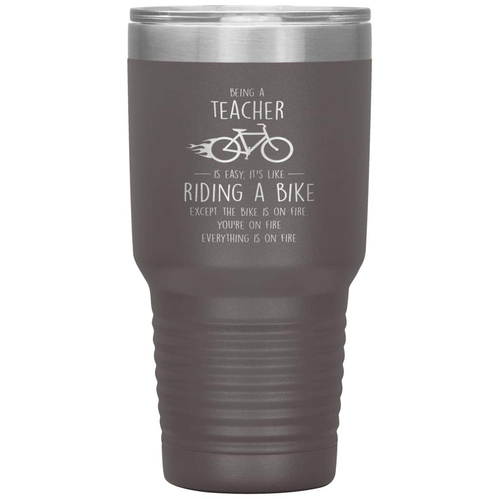 ODDITEES Funny Teacher Tumbler - 30oz Stainless Steel Insulated Cup with Laser Etched Design | Perfect Gift for Educators, Appreciation Day & Back to School | Black