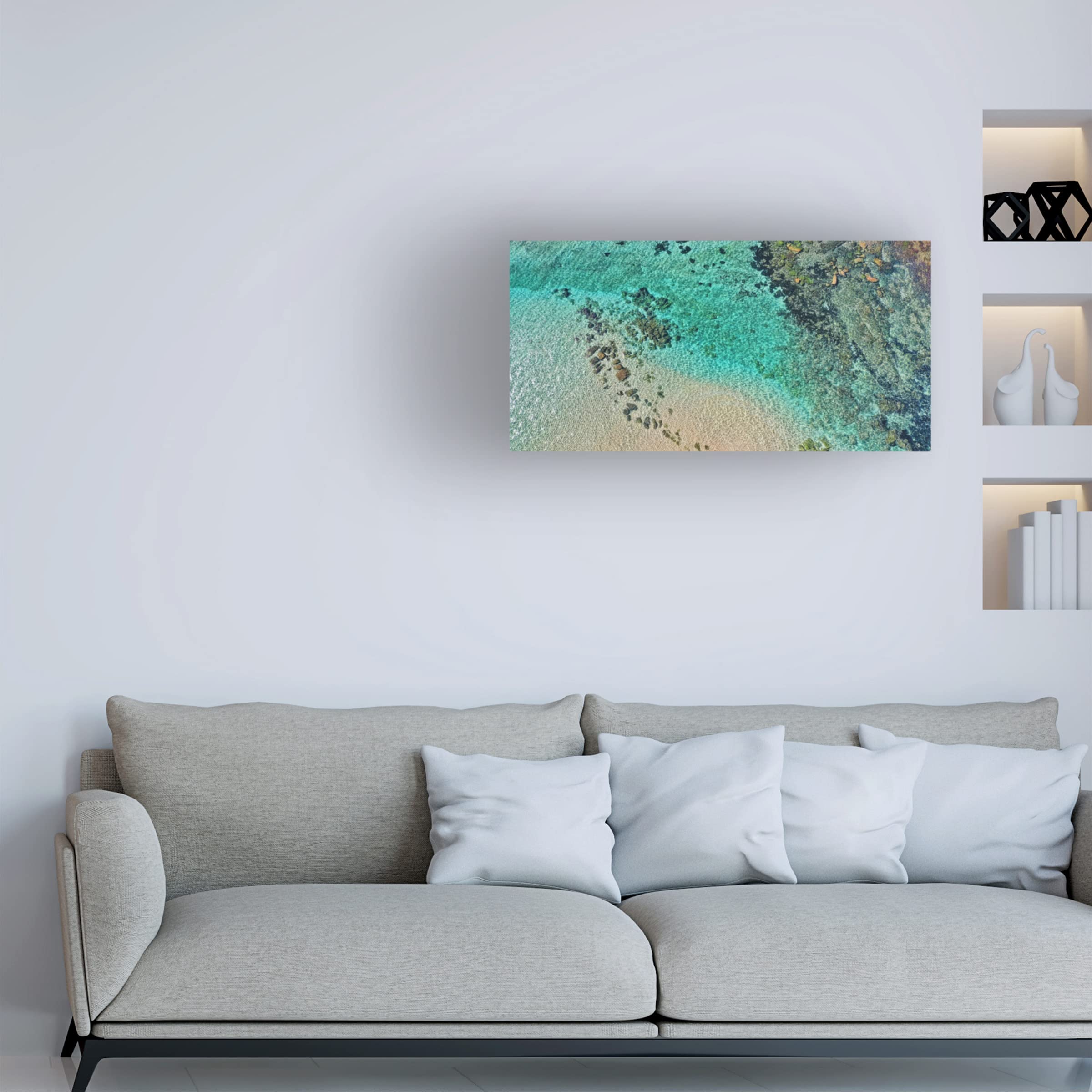 Trademark Fine Art 'Ocean Vibes 2' Canvas Wall Art by Beata Czyzowska Young - Coastal Beach Decor for Living Room, Bedroom & Office
