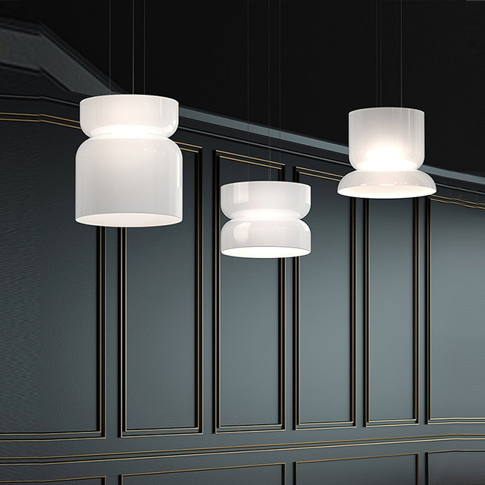 Modern Alba LED Glass Pendant Light - Dimmable Hanging Fixture for Kitchen Island, Dining Room & Bedroom Lighting | Energy Efficient & Stylish Home Decor