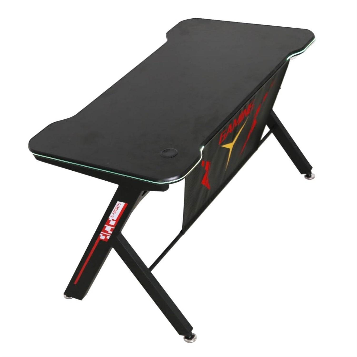 R100 LED Gaming Desk - RGB Illuminated Ergonomic Computer Desk for Gamers & Streamers - Perfect for Gaming Setups, Home Office & Streaming Studios